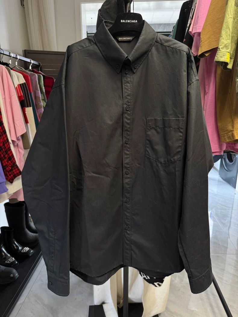 Balenciaga Balenciaga Letter Logo Oversized Shirt Jacket-2506 Size US M / EU 48-50 / 2 - 2 Thumbnail