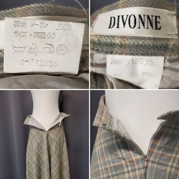 Vintage Vintage 90s Japanese School Girl Windowpane Plaid Skirt XS Size 25" / US 0 / IT 36 - 6 Thumbnail