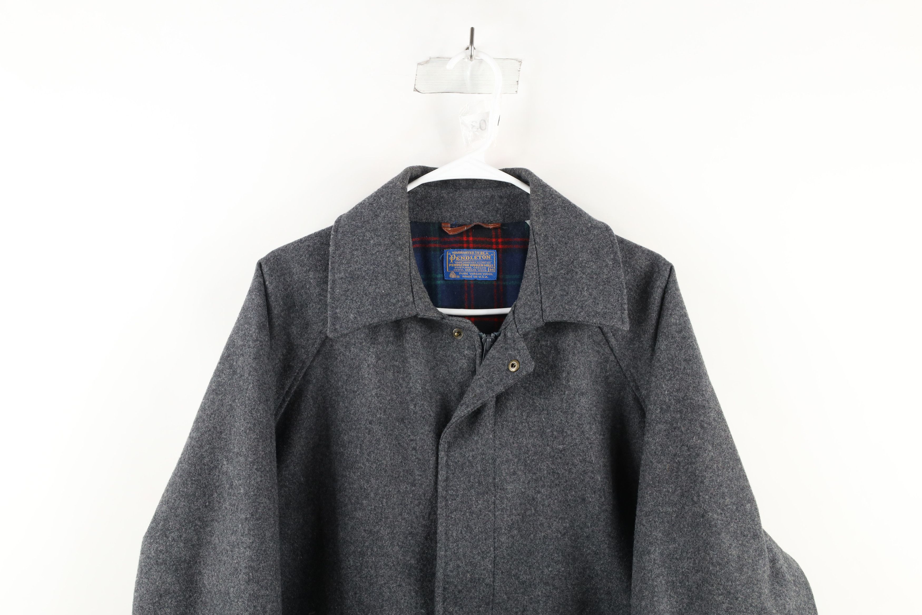 Pendleton × Vintage Vintage 90s Pendleton Wool Full Zip Jacket Heather Gray USA Size US M / EU 48-50 / 2 - 2 Thumbnail