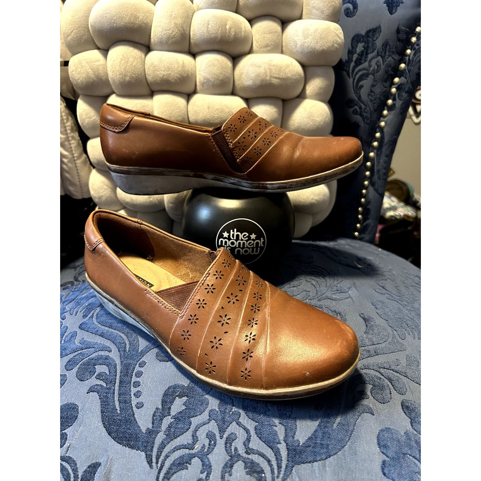 Clarks Clarks Camel Tan Leather Everlay Uma size 8/EU 39 Size US 8 / IT 38 - 1 Thumbnail