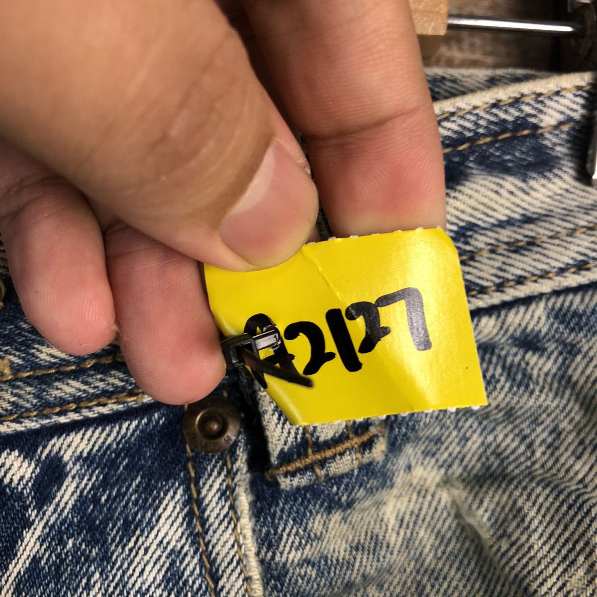 Vintage Gold Rush vintage sand Blue Denim Pants #A2127 Size US 27 - 12 Thumbnail