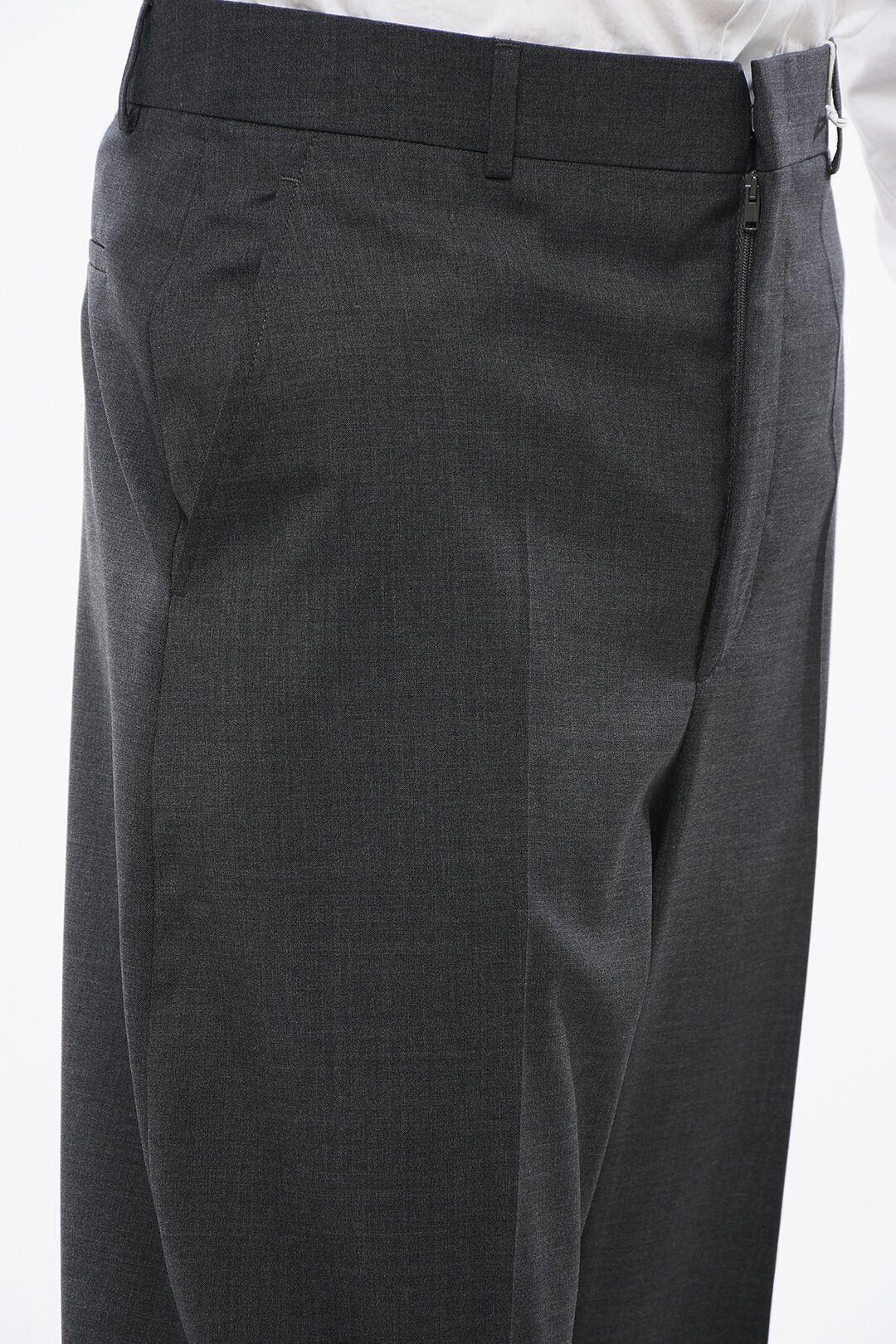 Valentino og1mm0426 Virgin Wool Straight-Leg Pant in Grey Size US 32 / EU 48 - 3 Thumbnail