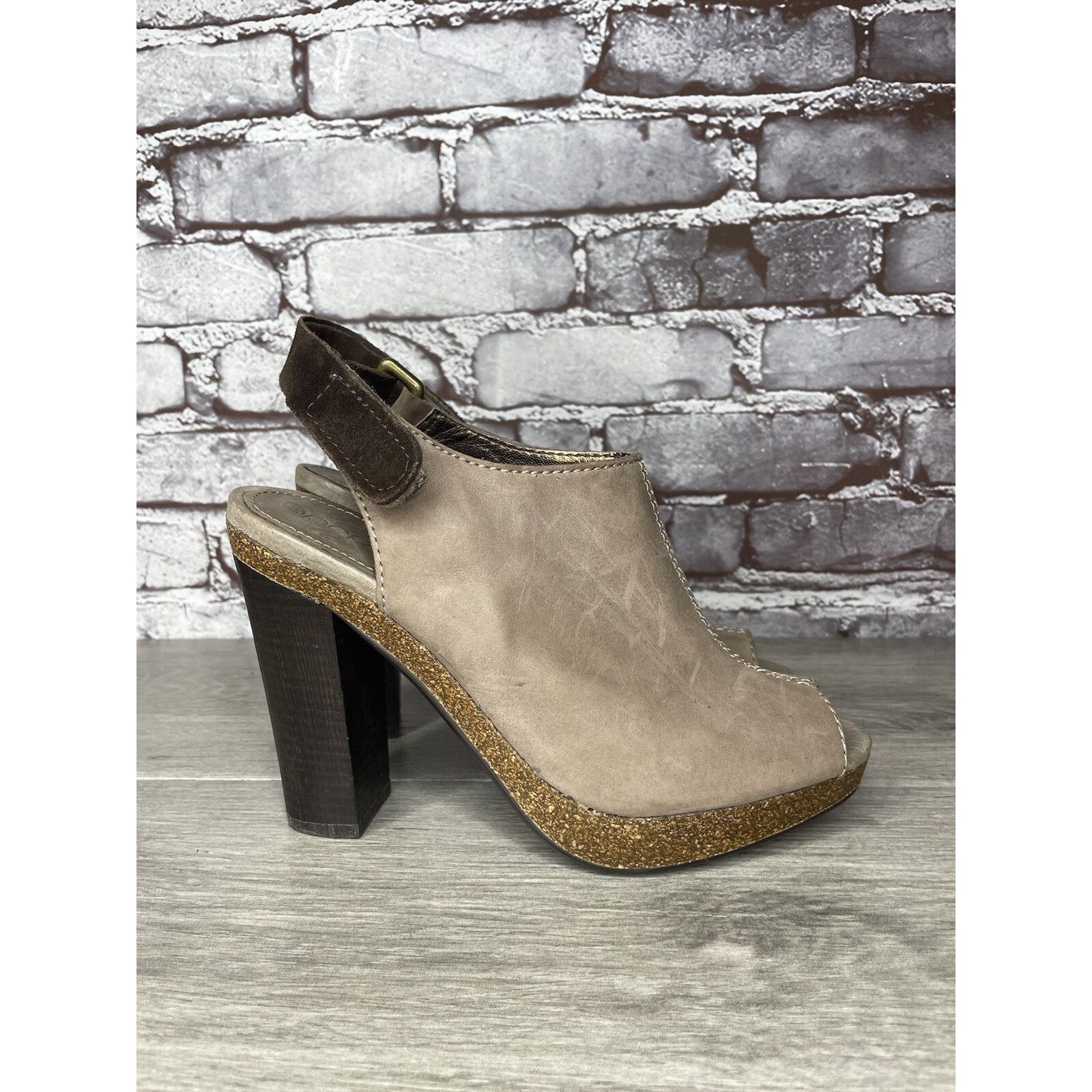 Other Apepazza Parma Brown Taupe Leather Peep Toe Heeed Booties Wo Size US 7.5 / IT 37.5 - 1 Thumbnail