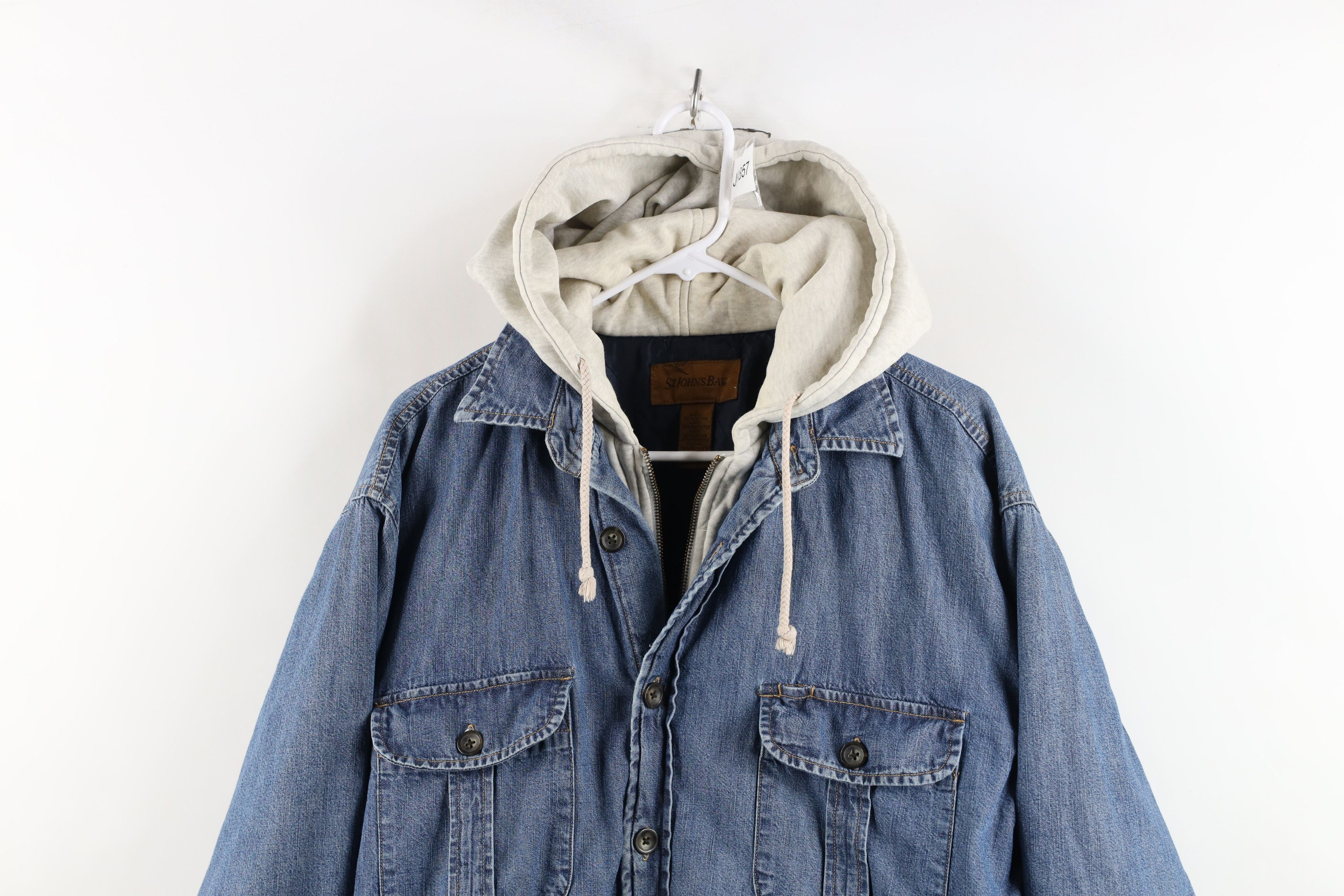 Vintage Vintage Streetwear Denim Jean Hooded Shirt Jacket Jac Shirt Size US L / EU 52-54 / 3 - 2 Thumbnail