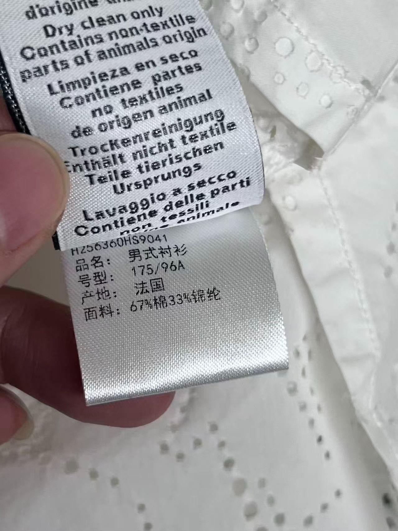 Hermes Hermes Hollow Out Cotton Shirt Uni Size US M / EU 48-50 / 2 - 5 Thumbnail