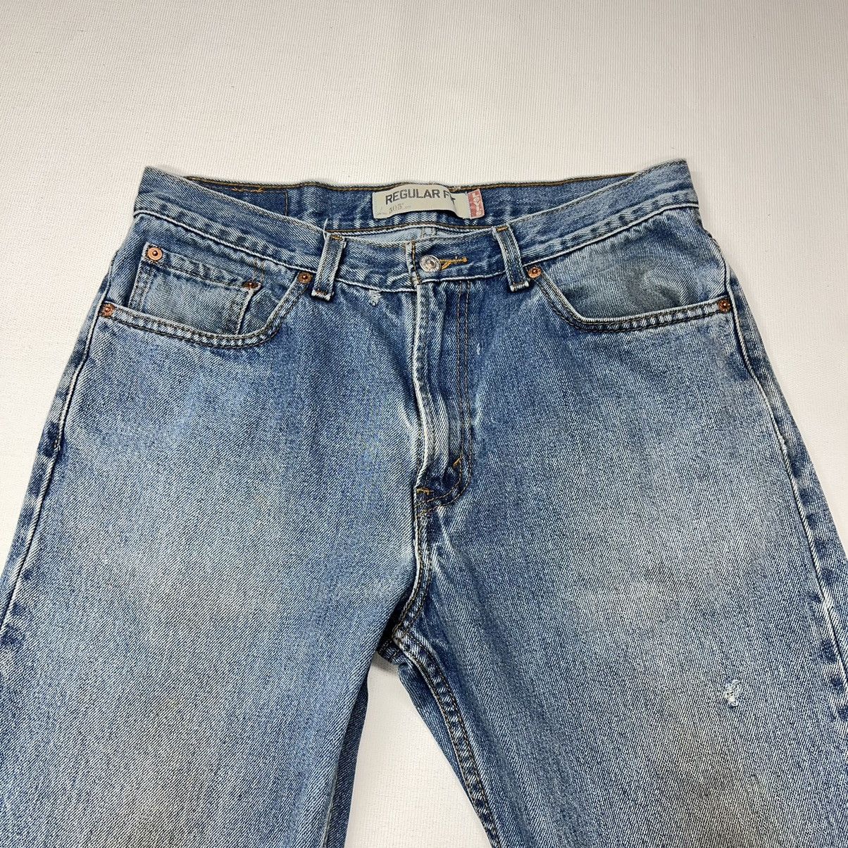 Levi's × Vintage Levis 505 Jeans Blue Straight Regular Fit Distressed Baggy Size US 33 - 7 Thumbnail