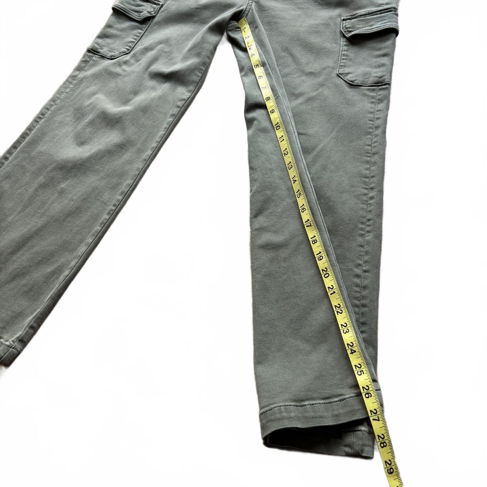 Paige PAIGE Carly High-Rise Wide-Leg Cargo Pants in Ivy Green 🌿 Size 29" - 6 Thumbnail