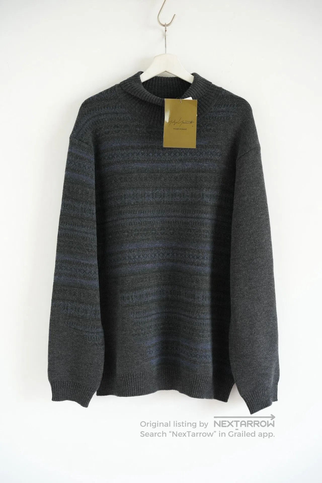 トップス Yohji Yamamoto STRIPE RAGLAN TURTLE NECK Yohji Yamamoto Yohji Yamamoto Samurai Turtleneck Sweater | Grailed