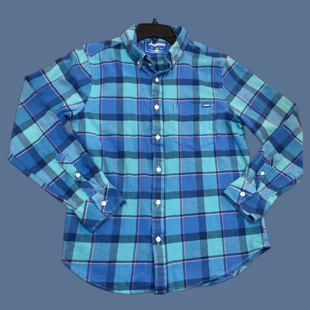 Chubbies Chubbies Shirt Long Sleeve Flannel Button-Up Plaid Cotton Blend Multicolor Mens Medium Size US M / EU 48-50 / 2 - 1 Thumbnail