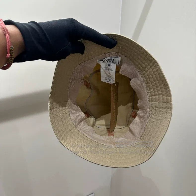 Hermes Hermes size 58 Logo khaki fisherman hat Size ONE SIZE - 6 Thumbnail