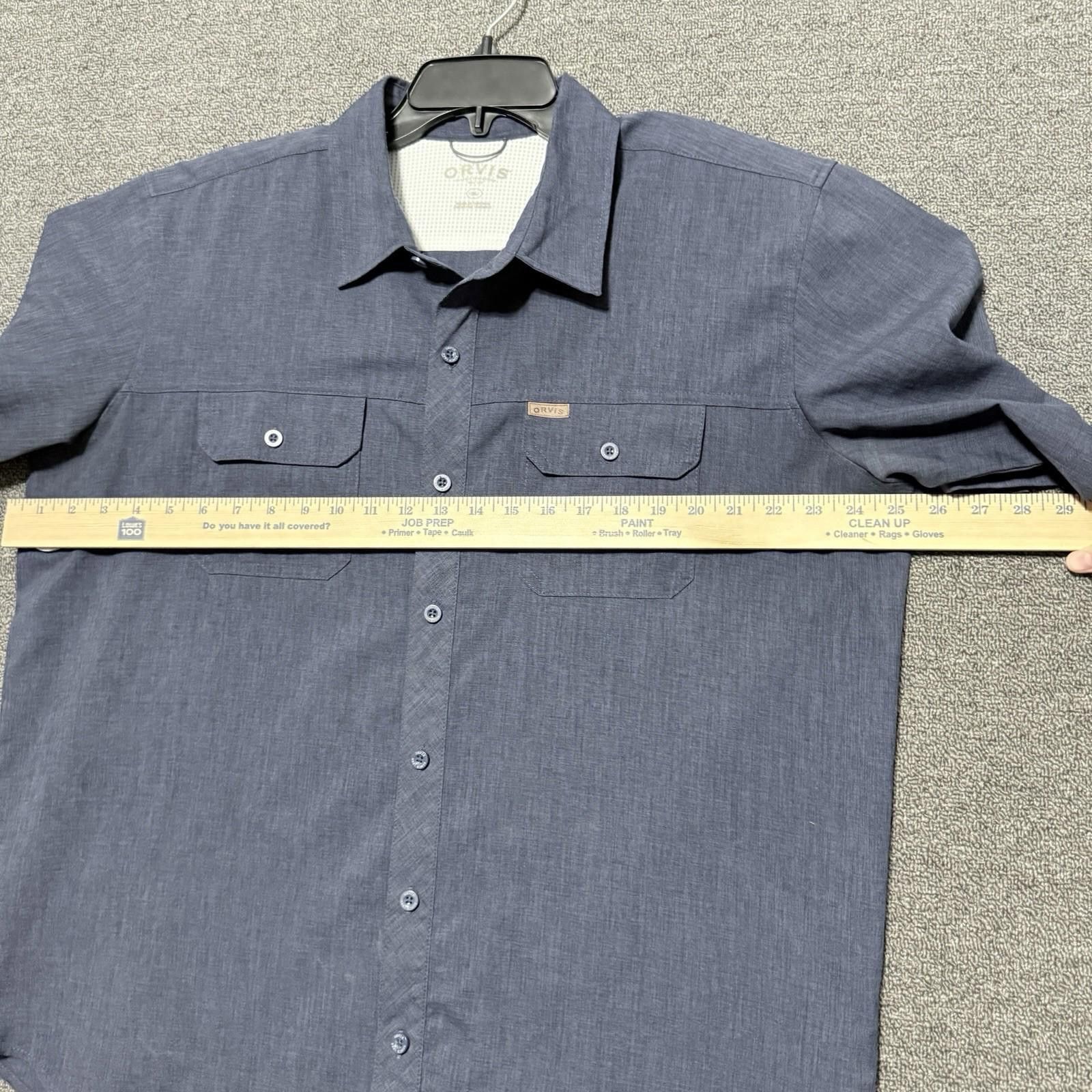 Orvis Orvis Mens XL Grey/Blue SS Button Up Shirt Gorpcore Hiking Size US XL / EU 56 / 4 - 4 Thumbnail