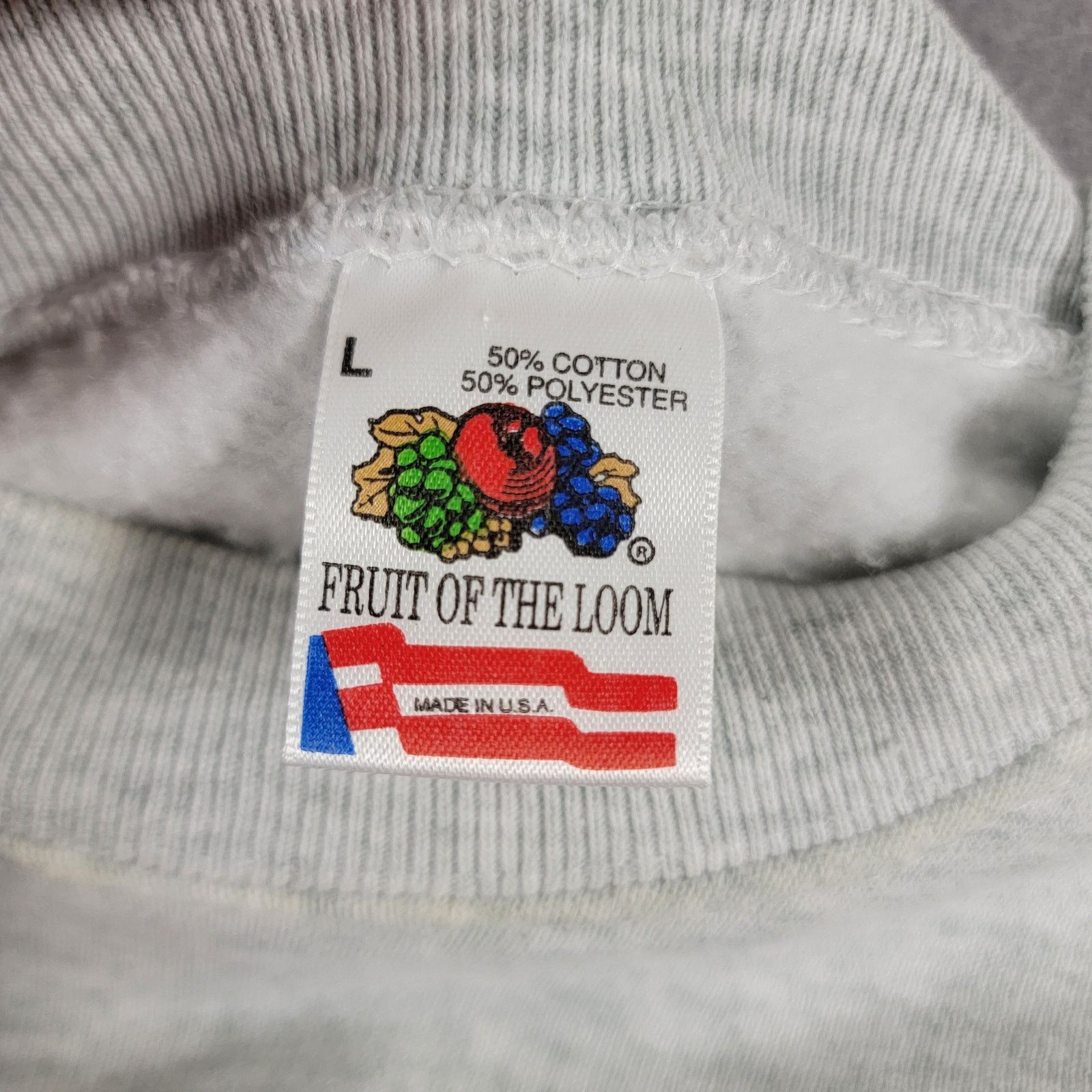 Fruit Of The Loom 80's Vintage Branson Gray LS Sweatshirt Fruit of the Loom L Size L / US 10 / IT 46 - 3 Thumbnail