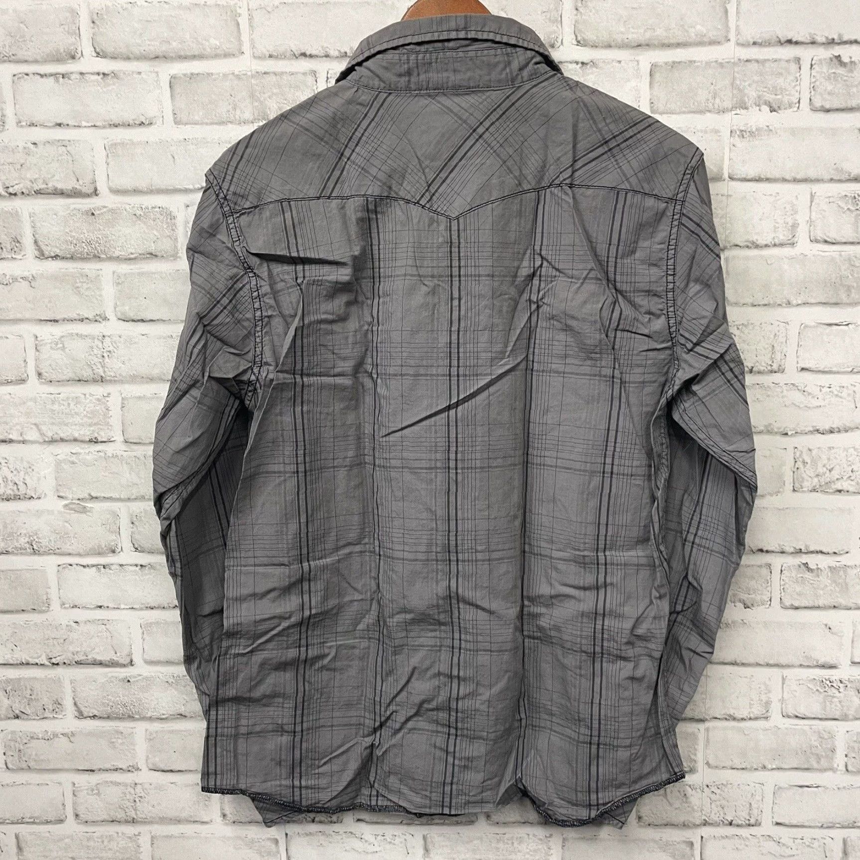 Vintage BKE Slim Fit Button-Up Long Sleeve Shirt Gray Mens Size L Size US L / EU 52-54 / 3 - 5 Thumbnail