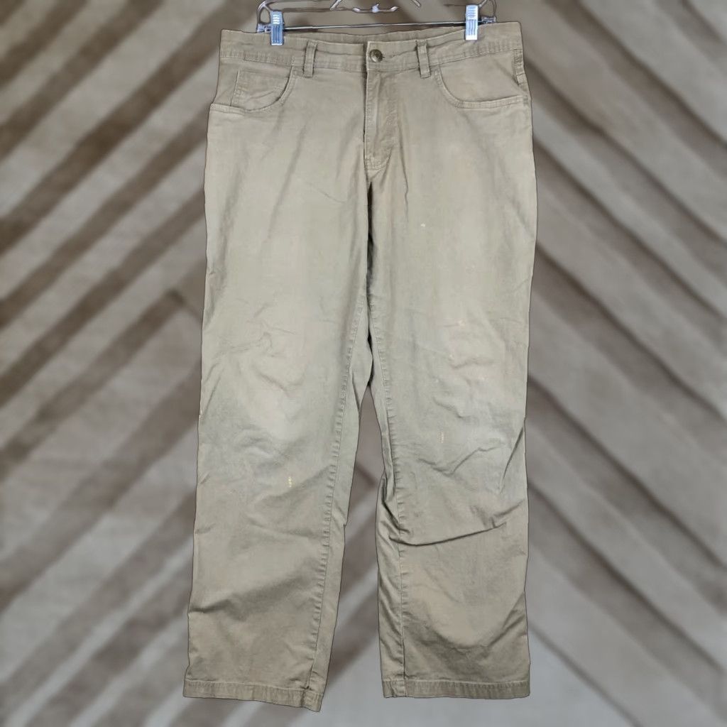 Vintage Columbia Mens Pants Brown Khakis Regular Fit Straight Leg Workwear 34x30 (34x27) Size US 34 / EU 50 - 1 Thumbnail