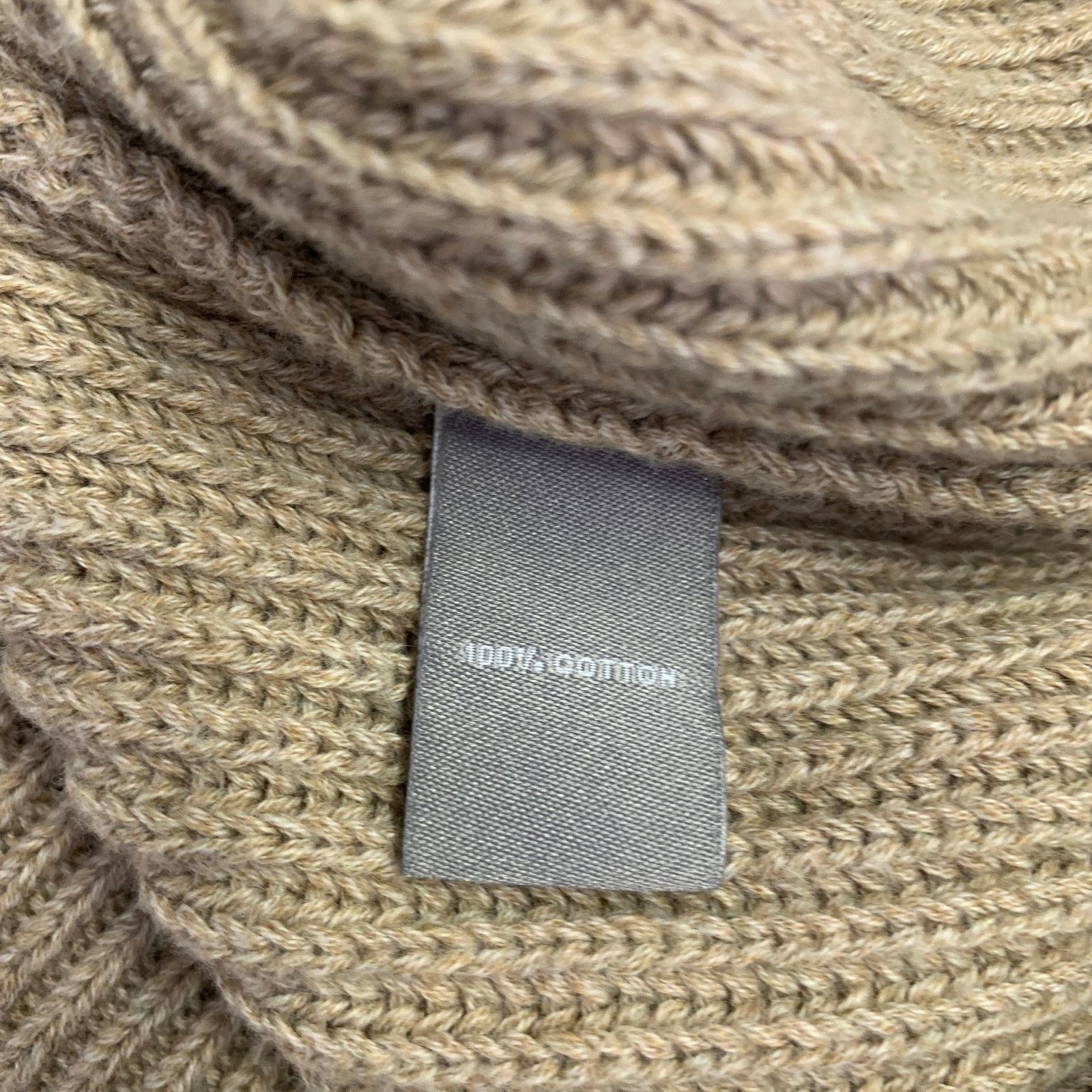 Neiman Marcus NEIMAN MARCUS Size XL Beige Knit Cotton Crew Neck Sweater Size US XL / EU 56 / 4 - 5 Thumbnail
