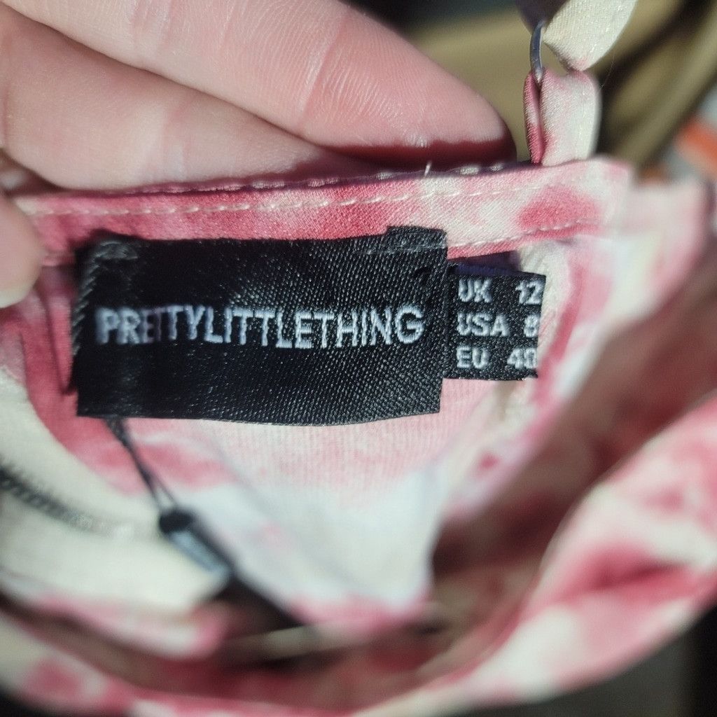 PrettyLittleThing NWT Pretty Little Thing Fuchsia Tie Dye Structured Corset Size M / US 6-8 / IT 42-44 - 6 Thumbnail