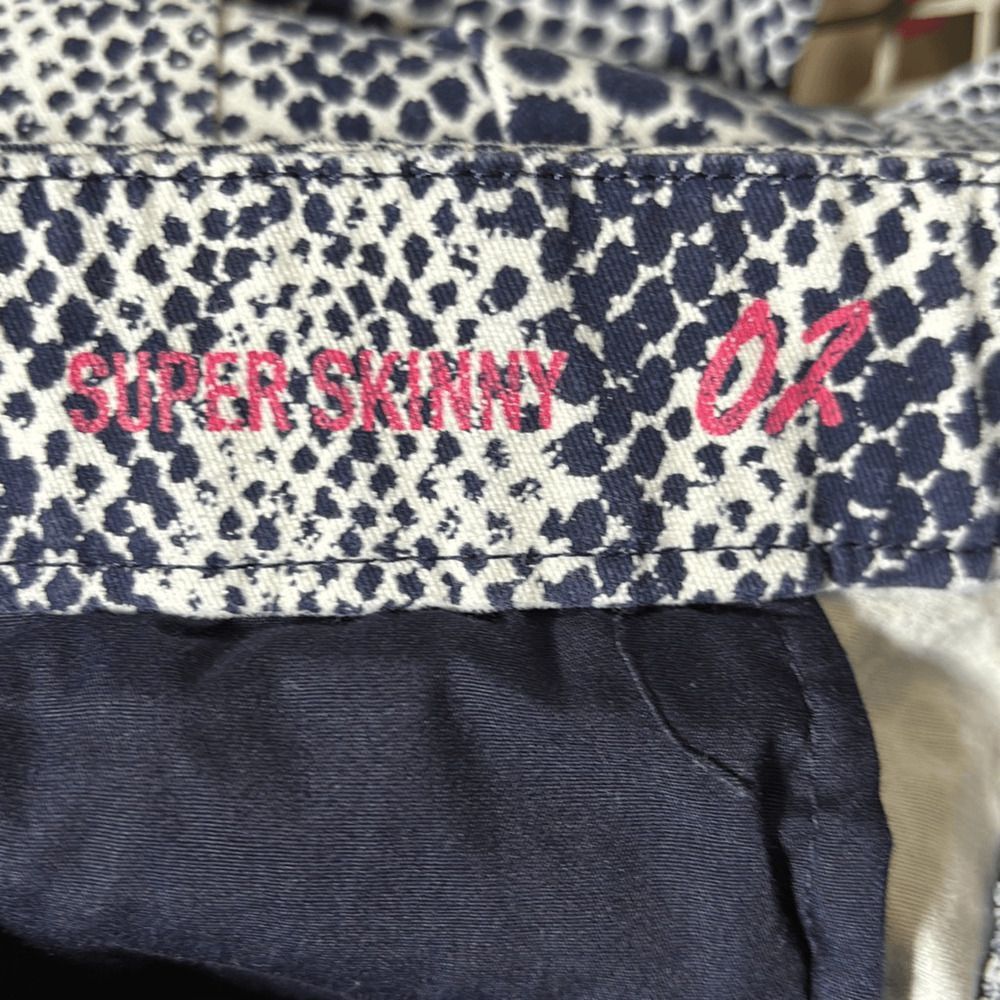 Gap Snake Print Super Skinny Stretch Casual Pants Size 2 Edgy Y2 Size 26" / US 2 / IT 38 - 7 Thumbnail