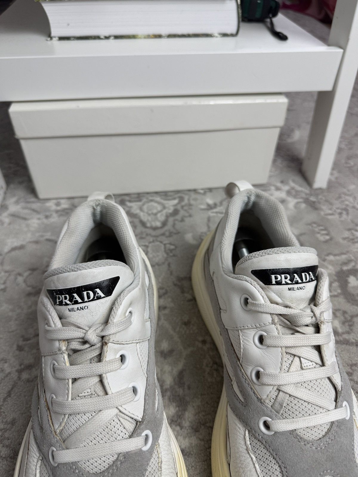 Designer × Prada Prada Milano low top leather platform sneakers US11.5 luxury Size US 11.5 / EU 44-45 - 4 Thumbnail