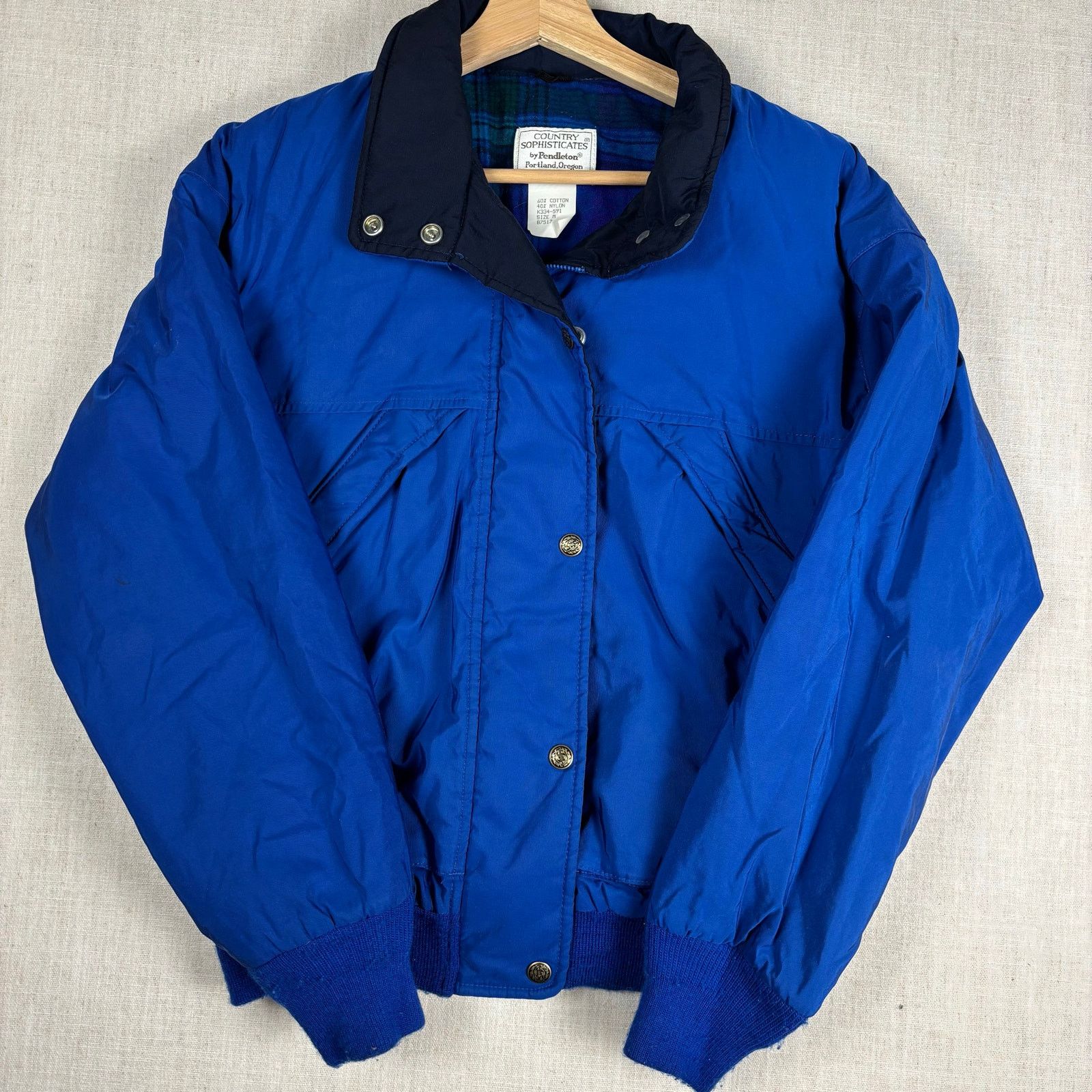 Pendleton VTG Pendleton 80s Country Sophisticates Plaid Medium Bomber Size US M / EU 48-50 / 2 - 1 Thumbnail