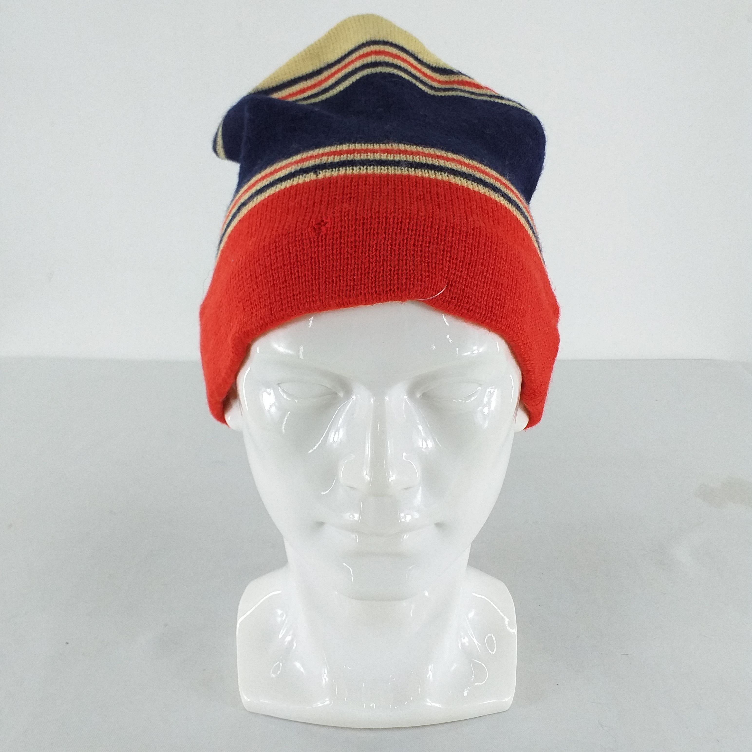 White Stag Stripes Snow Cap Hat Beanie -BN236