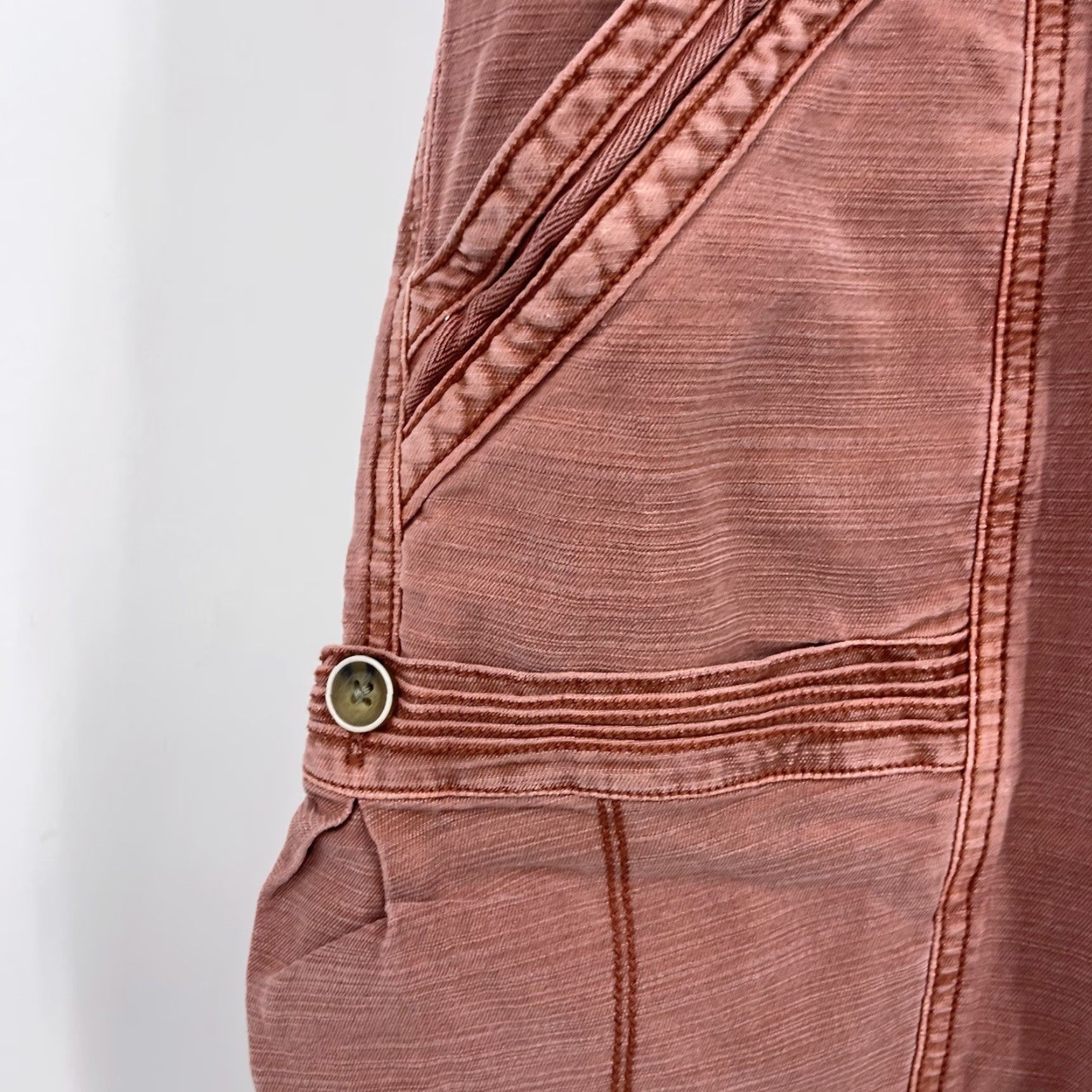 Anthropologie Anthropologie Pants Womens 27 Pink Coral Pigment Dye Twill Cotton Blend Elastic Waist Casual Casual Woman 27 Pants Bohemian Western 90s (no N/A) Size 27" / US 4 / IT 40 - 4 Thumbnail