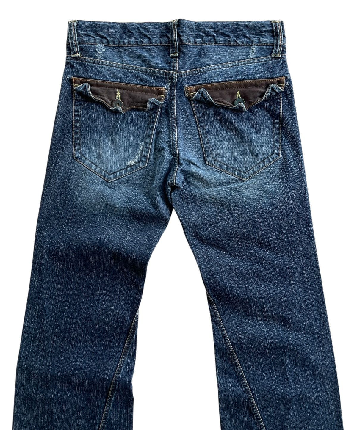 semanticdesign SemanticDesign Distressed Twisted Flare Denim Size US 33 - 7 Thumbnail