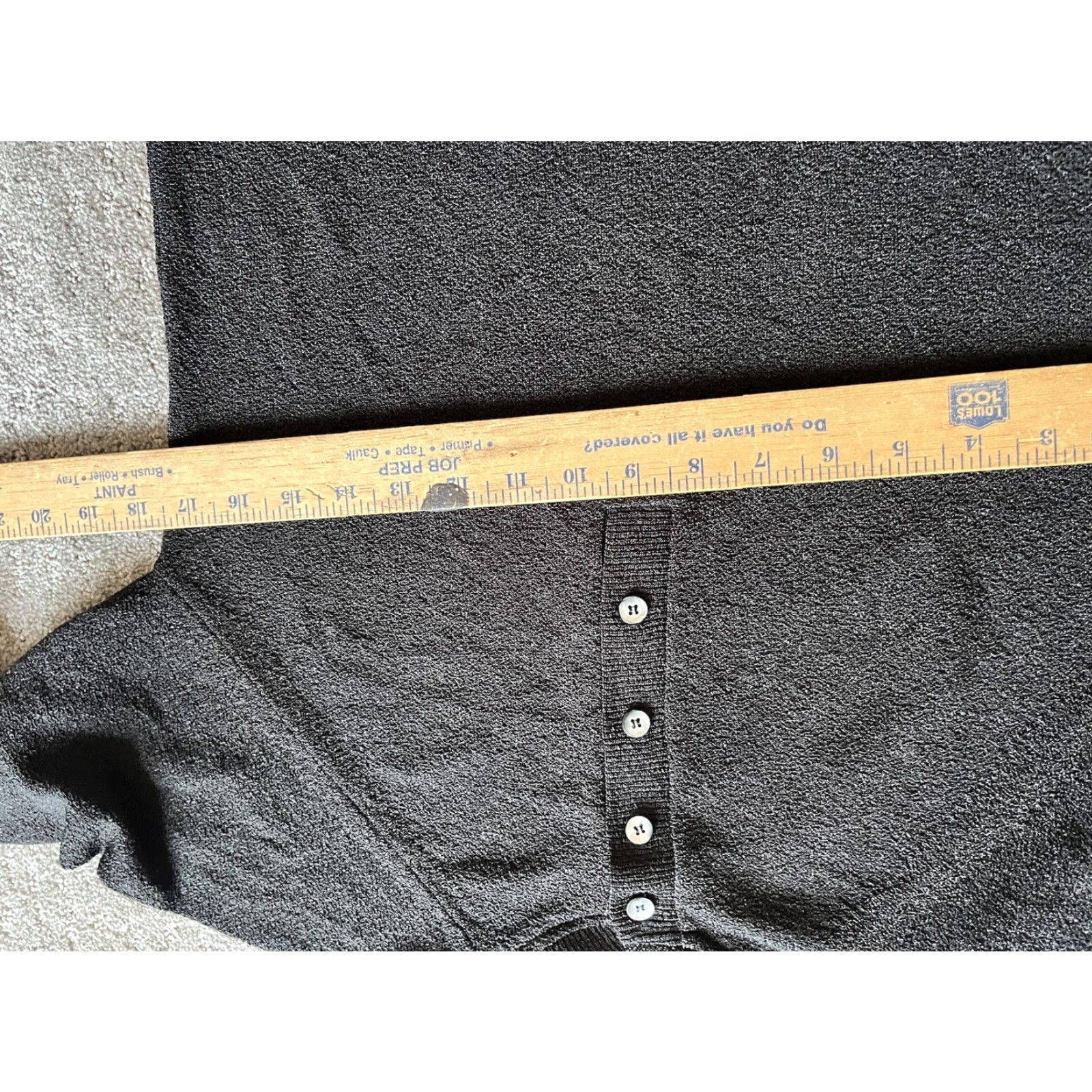 Vintage Vintage Talbott Traveler Shirt Top Size 34 Crew Neck Black Henley 3/4 Sleeve Size XXS / US 00 / IT 34 - 4 Thumbnail