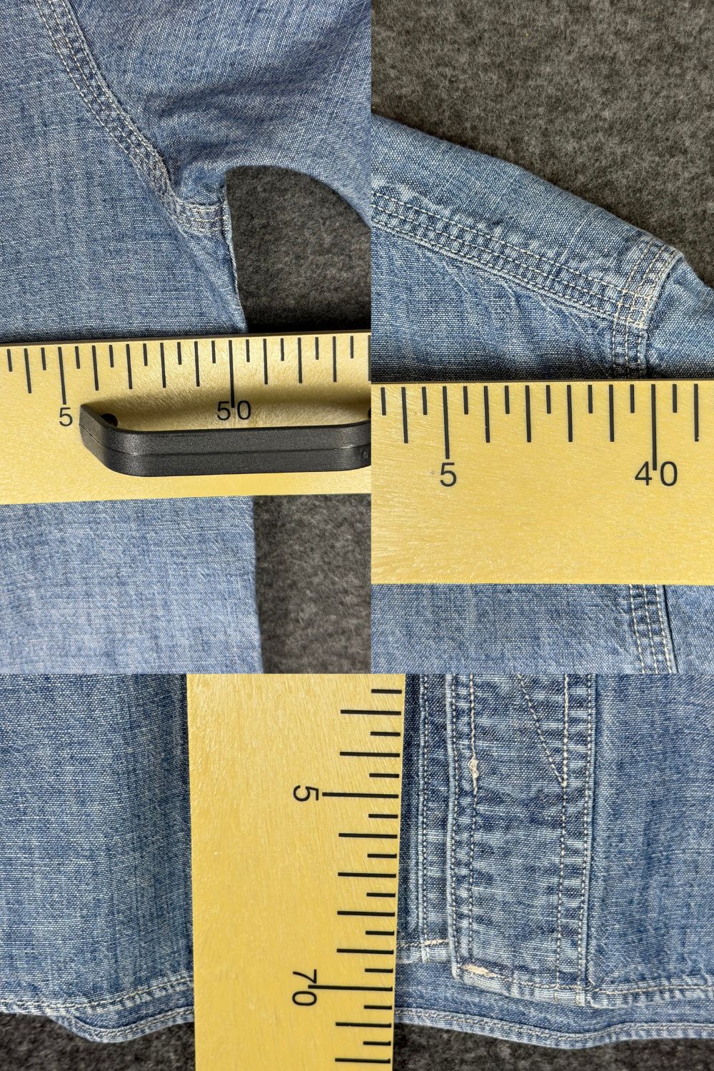 RRL Ralph Lauren RRL Double RL Chambray Work Shirt Indigo Fade Ralph Lauren Size US XS / EU 42 / 0 - 19 Thumbnail