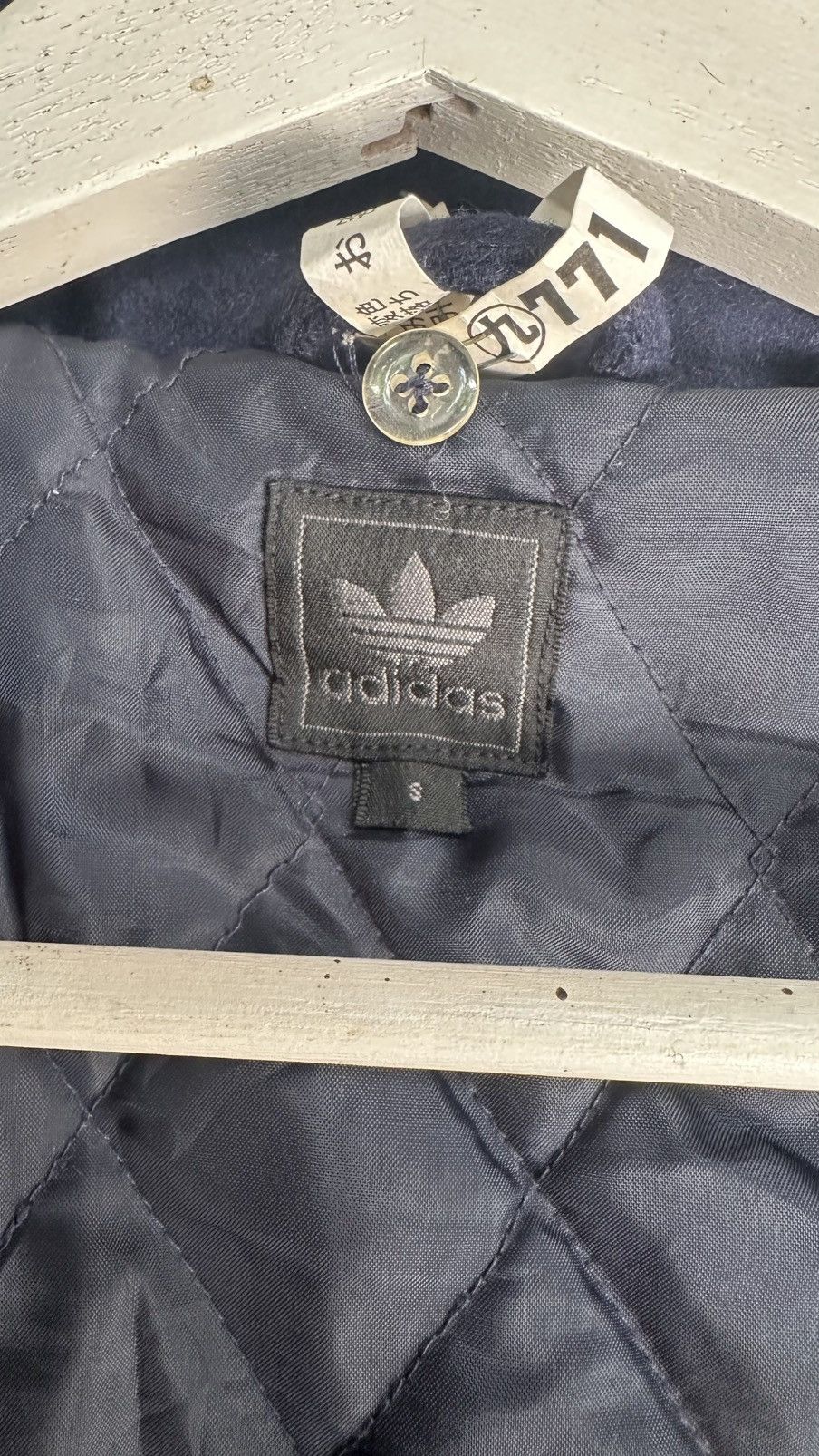 Adidas Vintage Adidas Wool Quilted Dark blue Jackets Size US S / EU 44-46 / 1 - 8 Thumbnail