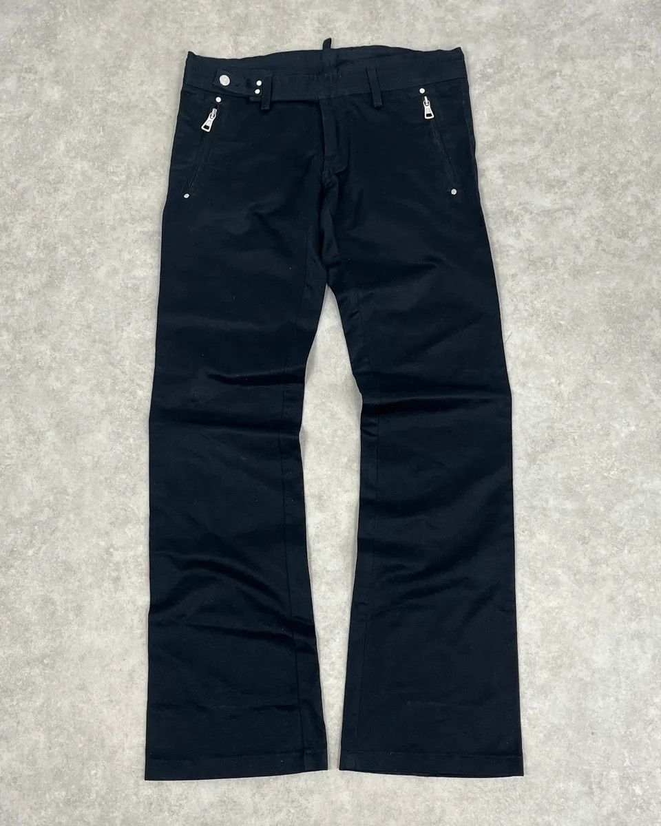 Dsquared2 AW2002 Dsquared2 Black Buttoned Zip Bootleg Pants Size 28" / US 6 / IT 42 - 1 Thumbnail