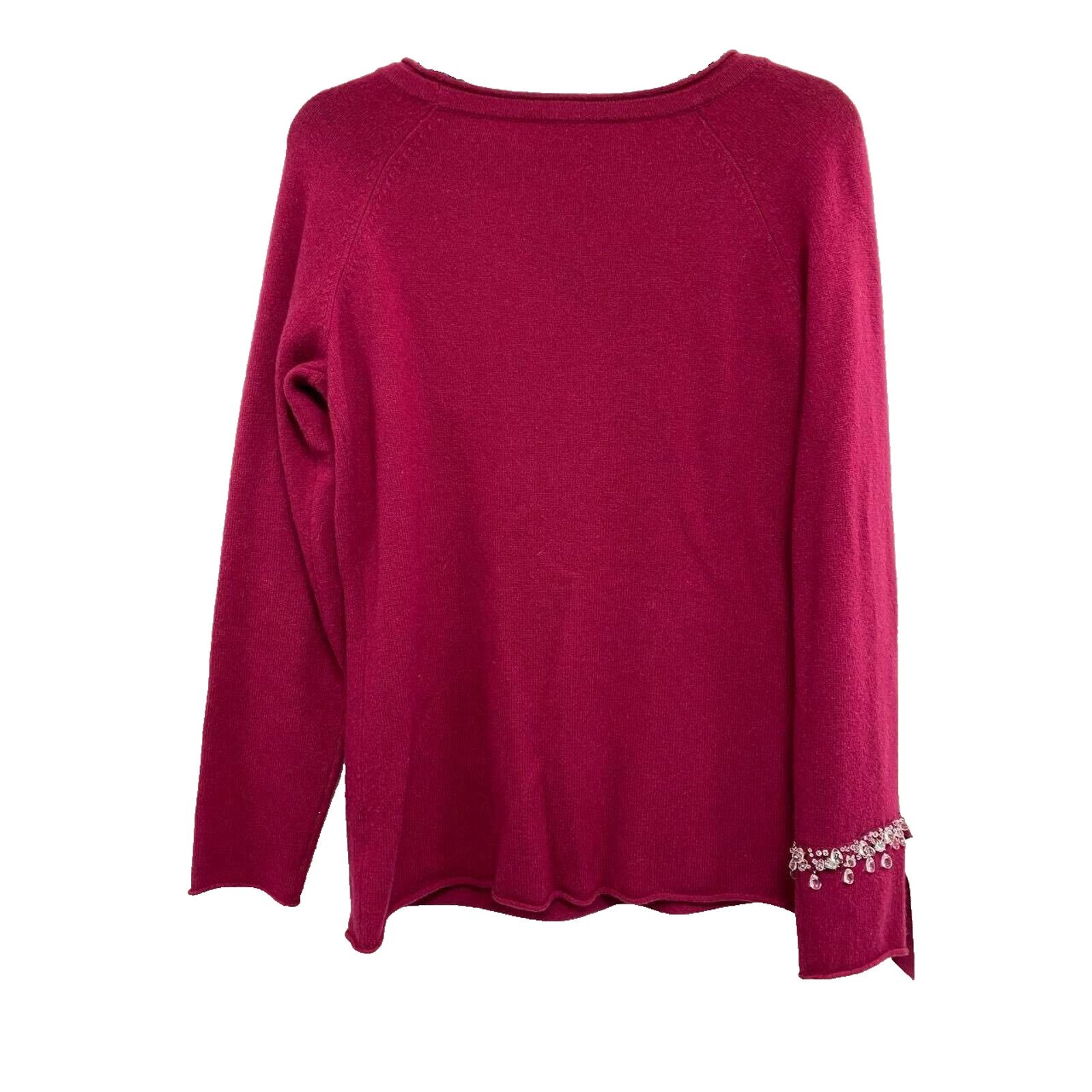 Magaschoni Magaschoni Women Cashmere Magenta Sweater Size Large A000482 Size L / US 10 / IT 46 - 2 Thumbnail