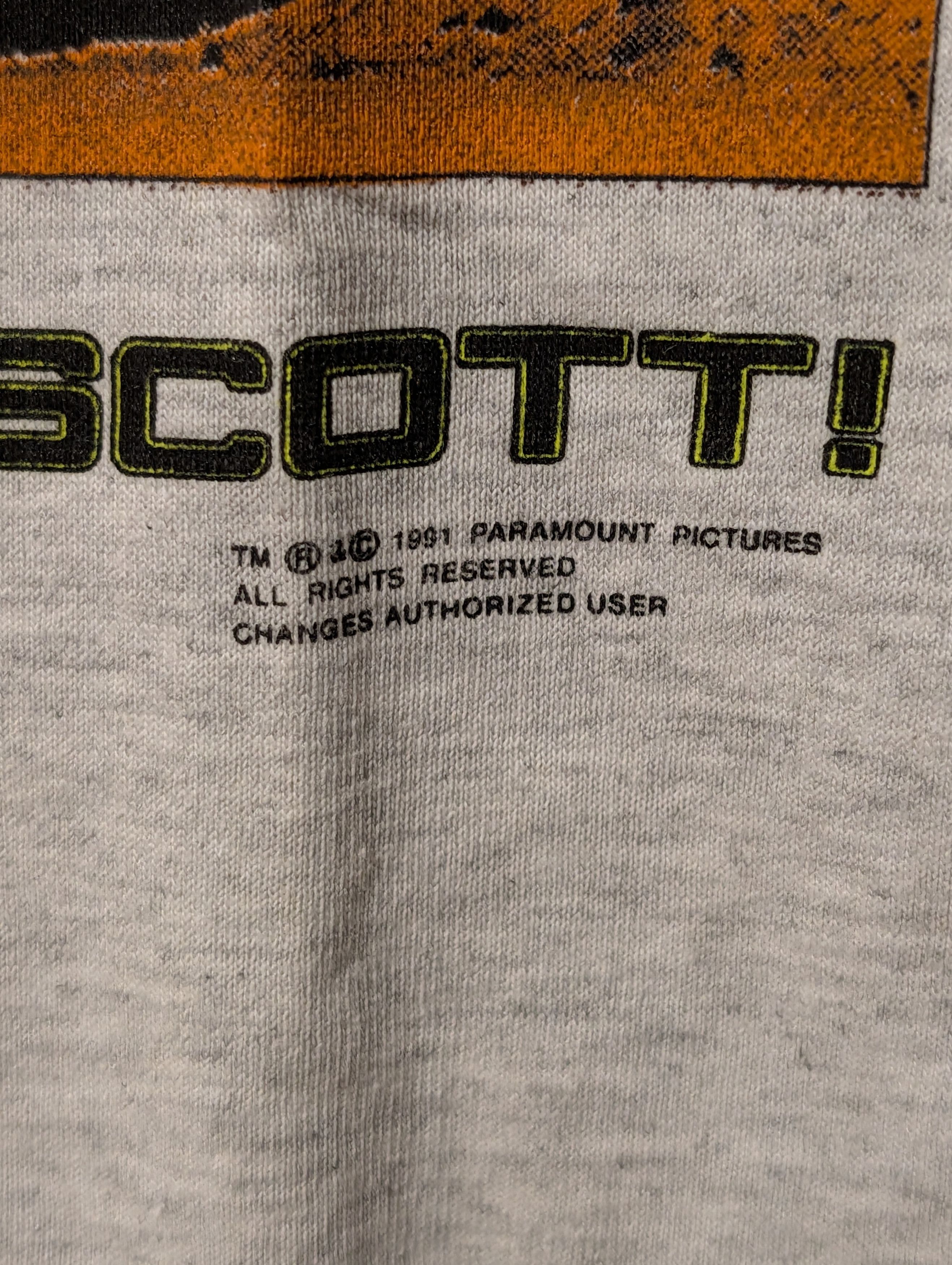Hanes Vintage 1991 Star Trek Three to Beam Up Mr. Scotti T-Shirt Size US M / EU 48-50 / 2 - 3 Thumbnail