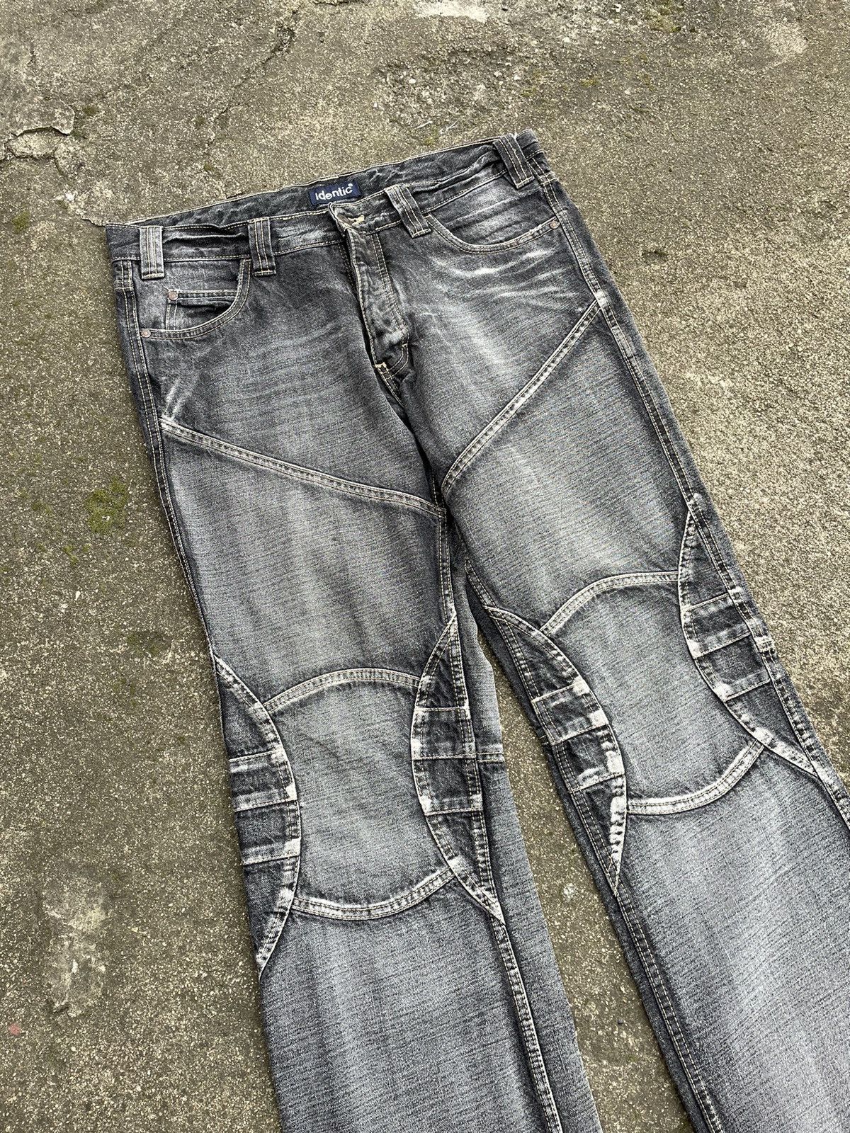 Affliction × Vintage Crazy Vintage Y2K Baggy Cross Jeans Opium Wide Leg Skater Size US 34 / EU 50 - 3 Thumbnail