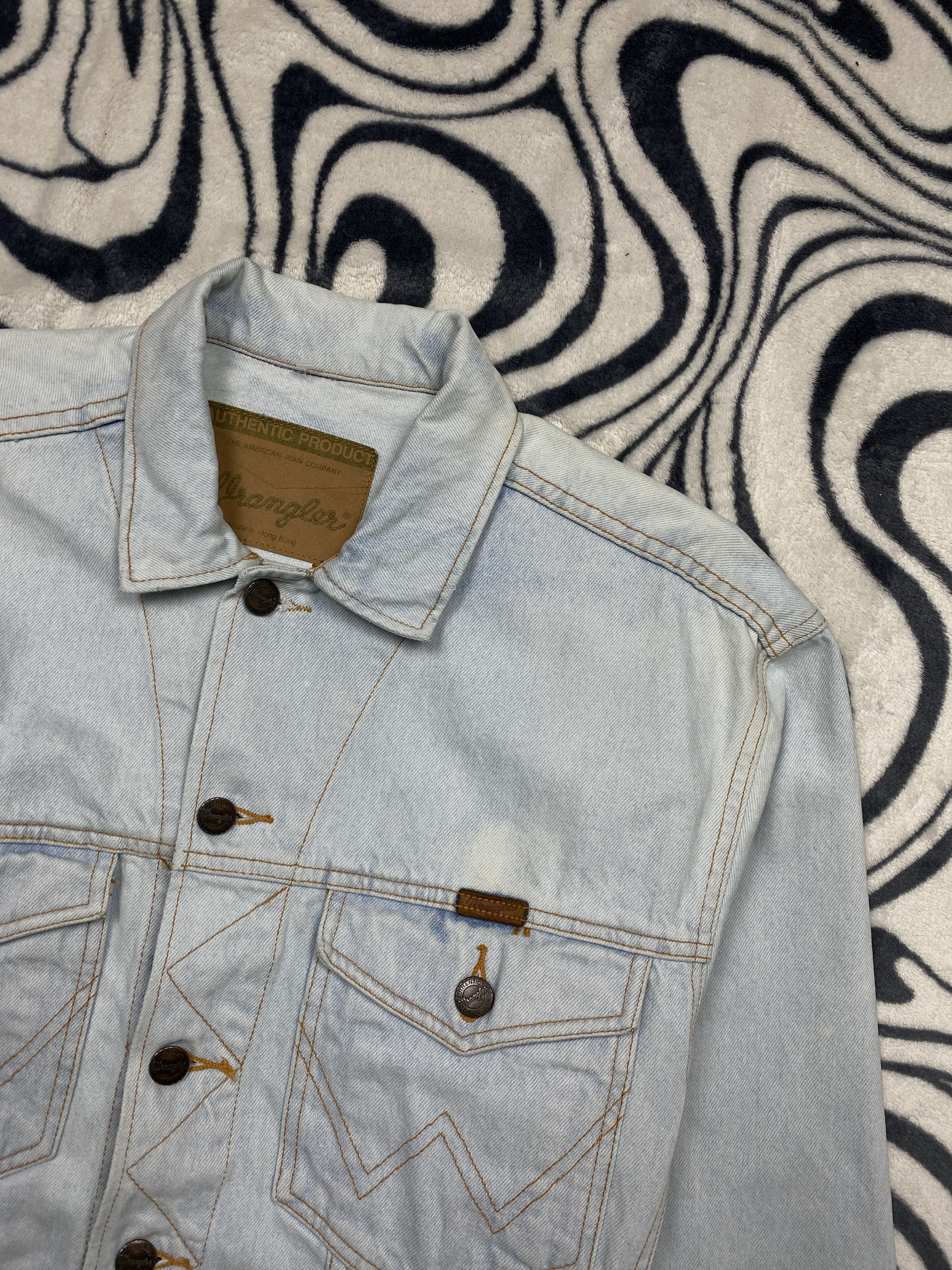 Vintage Wrangler 90s Vintage Washed Denim Jacket Y2K Jeans Size US L / EU 52-54 / 3 - 2 Thumbnail