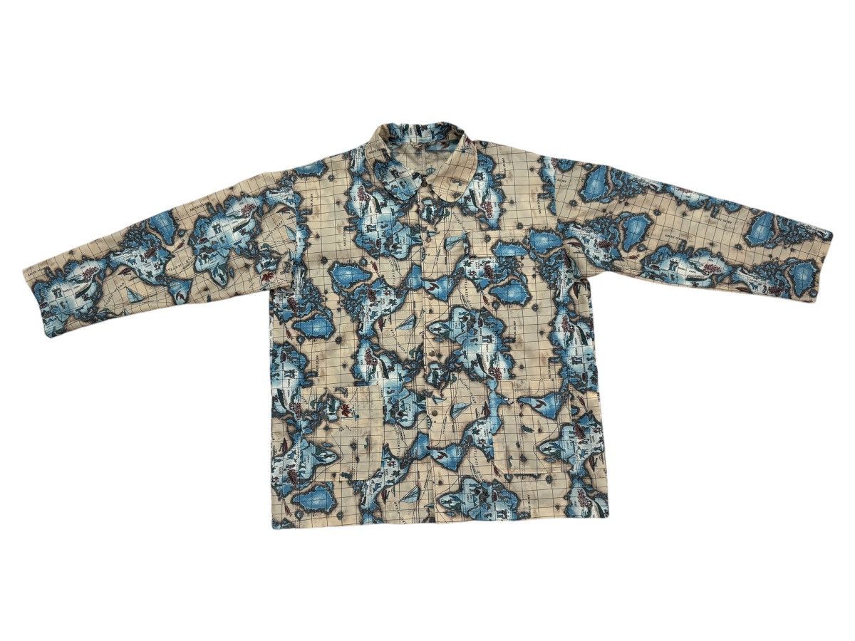 Vintage Vintage World Map All Over Print Nylon Raincoat Jacket Size US XL / EU 56 / 4 - 7 Thumbnail