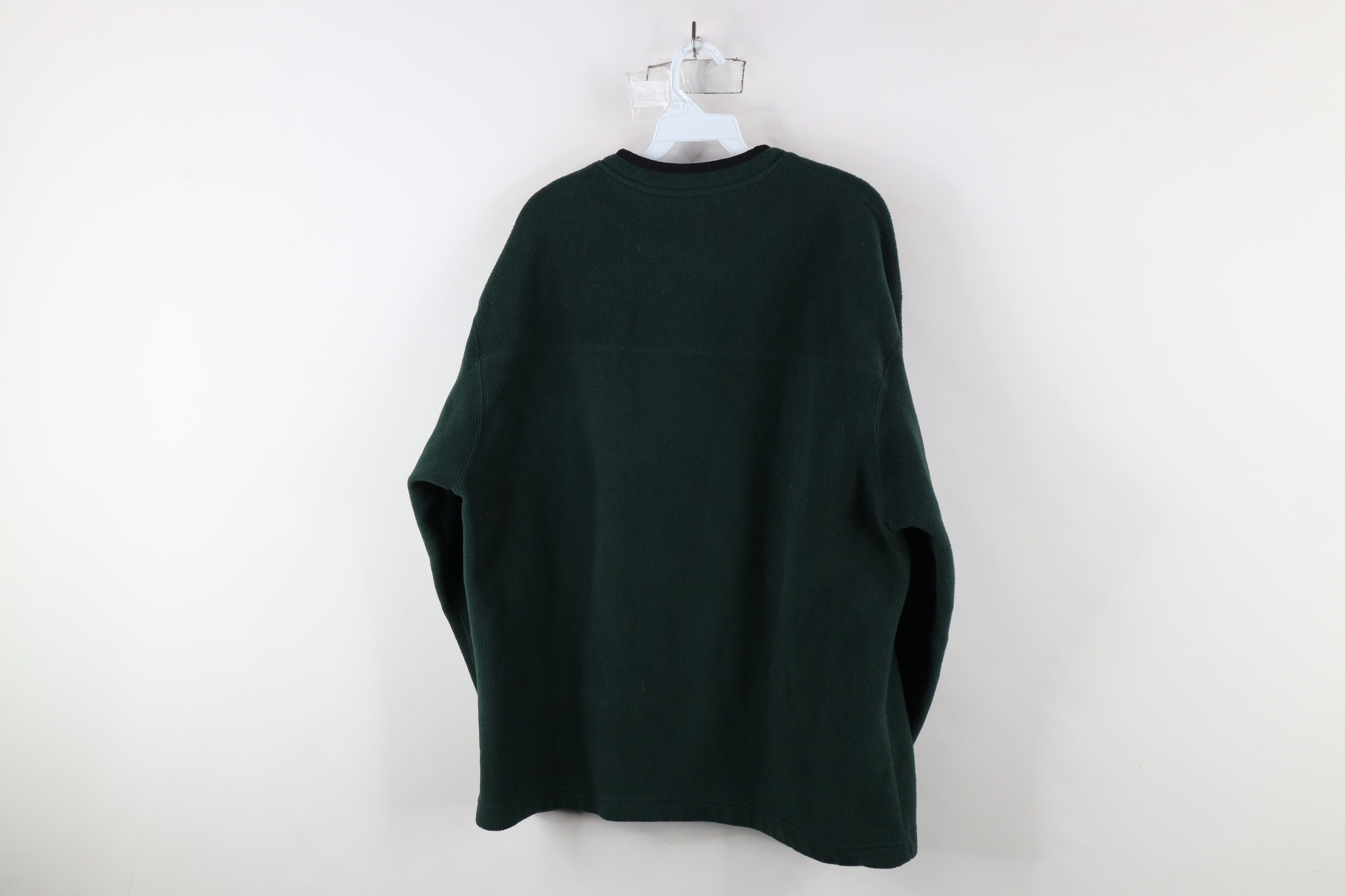 Gap × Vintage Vintage 90s Gap Heavyweight Fleece V-Neck Sweater Green Size US XL / EU 56 / 4 - 8 Thumbnail