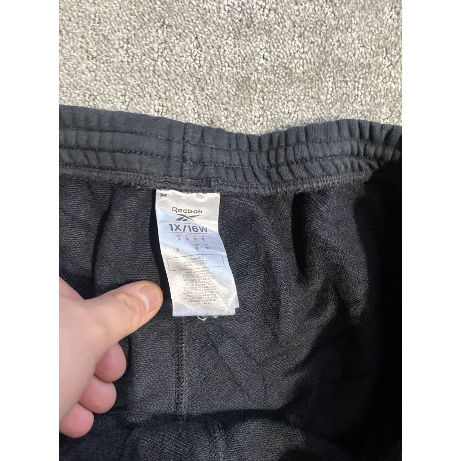 Reebok Reebok Black Drawstring Activewear Track Pants Windbreaker Womens 1X/16W Plus Size 40" / US 18 - 6 Thumbnail