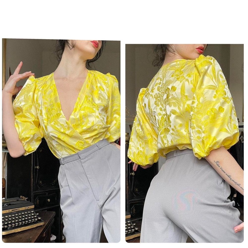 Amanda Uprichard Amanda Uprichard New York dolly bodysuit yellow floral Port Size M / US 6-8 / IT 42-44 - 2 Thumbnail