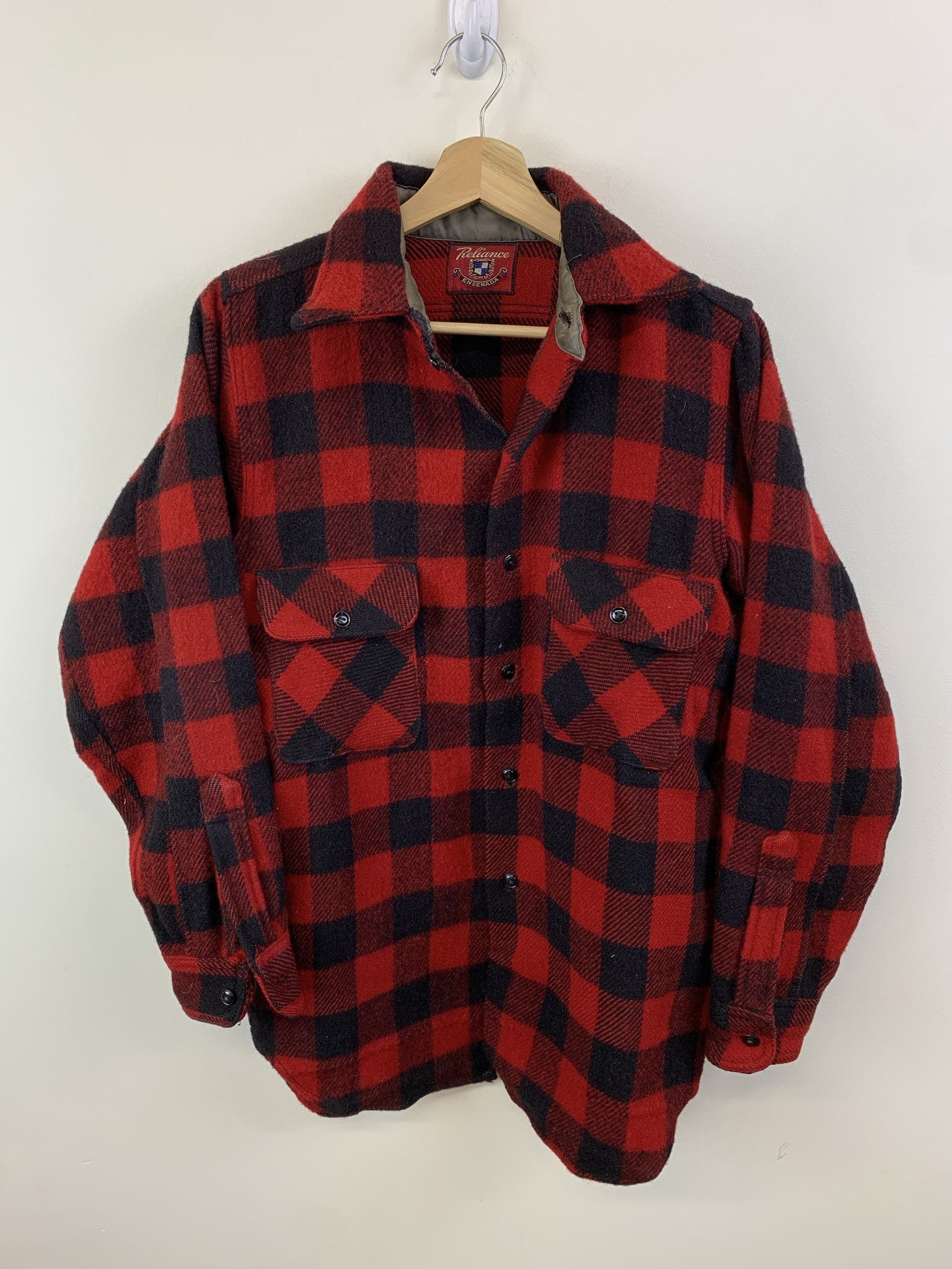 Flannel Vintage Flannel 1990s Reliance Buffalo Plaid Thick Wool Flannel Size M Size US M / EU 48-50 / 2 - 1 Thumbnail