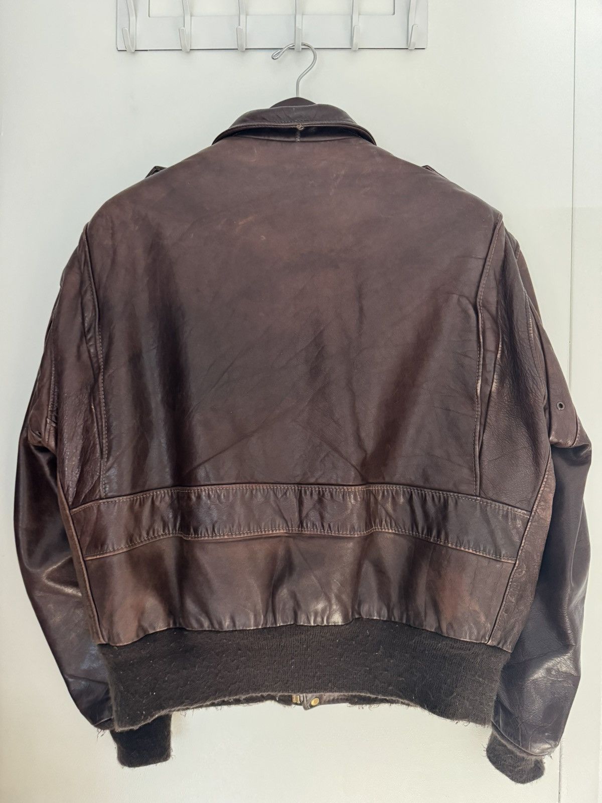 Schott Schott 184 SM A2 Bomber Aviator Leather Jacket 1970s Size US L / EU 52-54 / 3 - 2 Thumbnail
