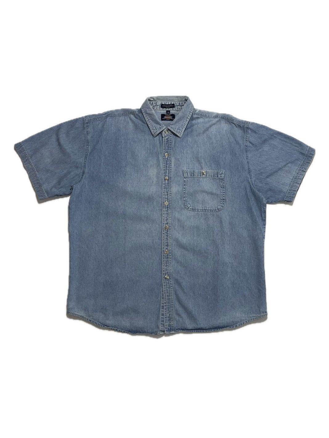 Dickies Vintage 90’s Dickies Button Up Denim Shirt Size US XL / EU 56 / 4 - 1 Thumbnail