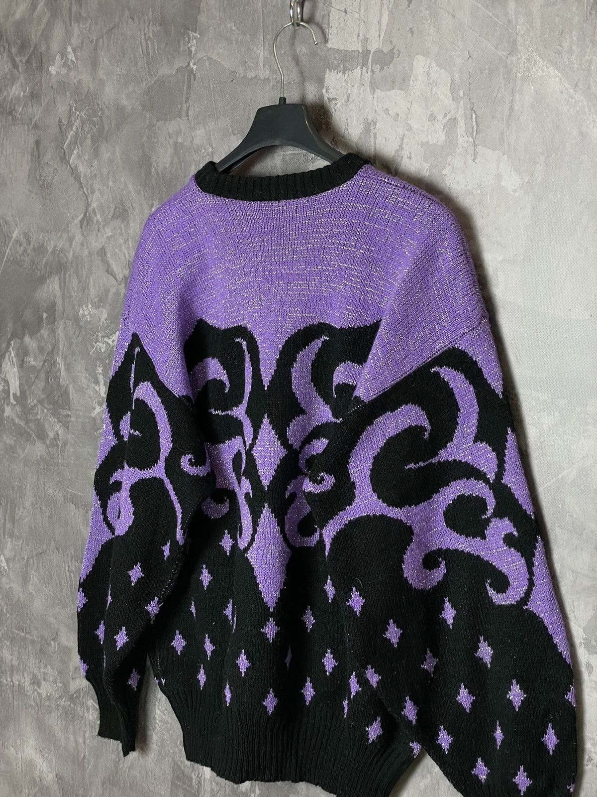 Affliction × Vintage Vintage Y2K Japanese style striped sweater streetwear Size L / US 10 / IT 46 - 9 Thumbnail