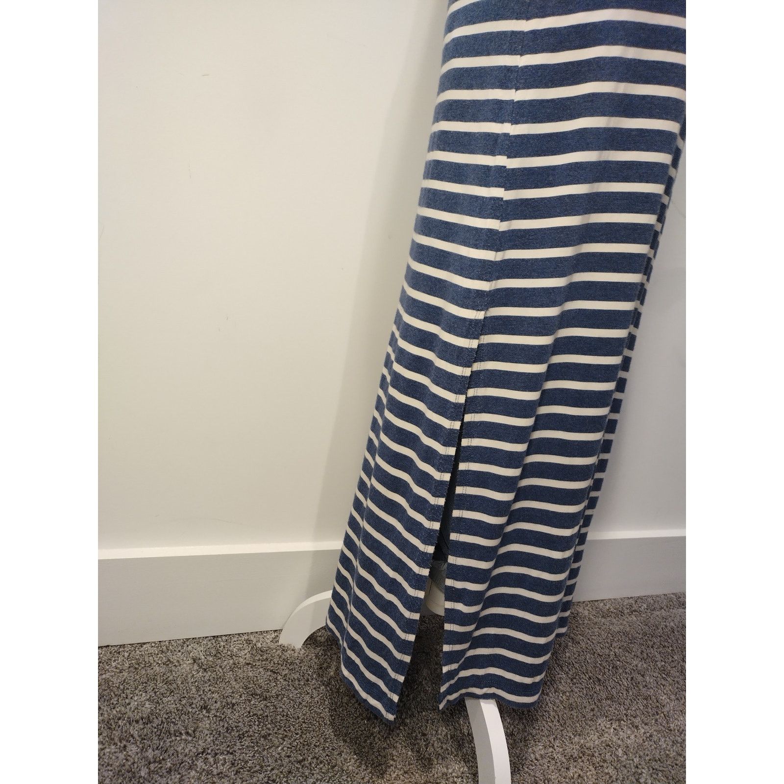 J.Crew J. Crew Women Maxi Dress Sleeveless Scoop Neck Blue White Size XS / US 0-2 / IT 36-38 - 4 Thumbnail
