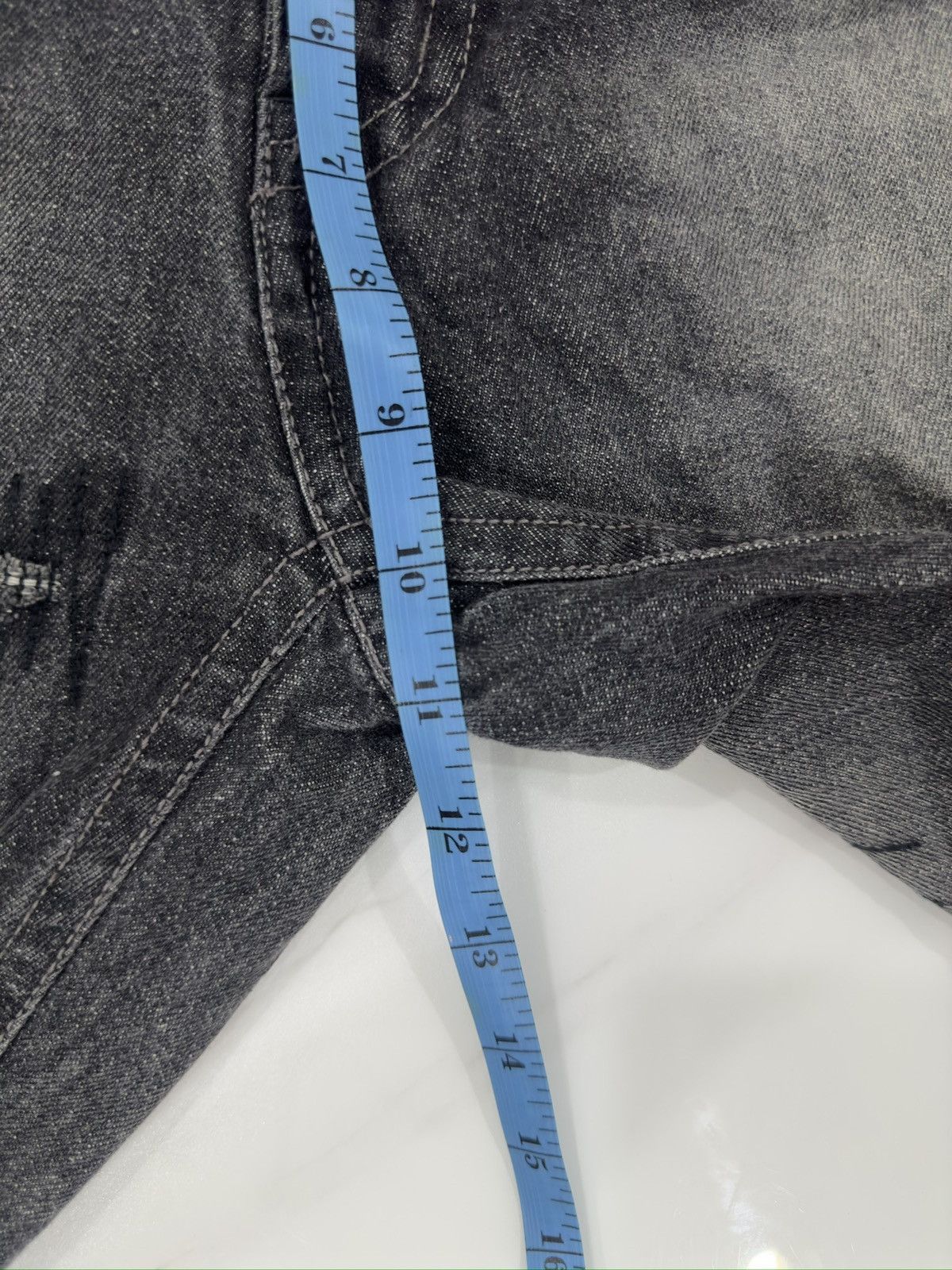 If Six Was Nine × Japanese Brand × Le Grande Bleu (L.G.B.) Zero Sail Distressed Zig Zag Black Wash denim Size US 34 / EU 50 - 21 Thumbnail