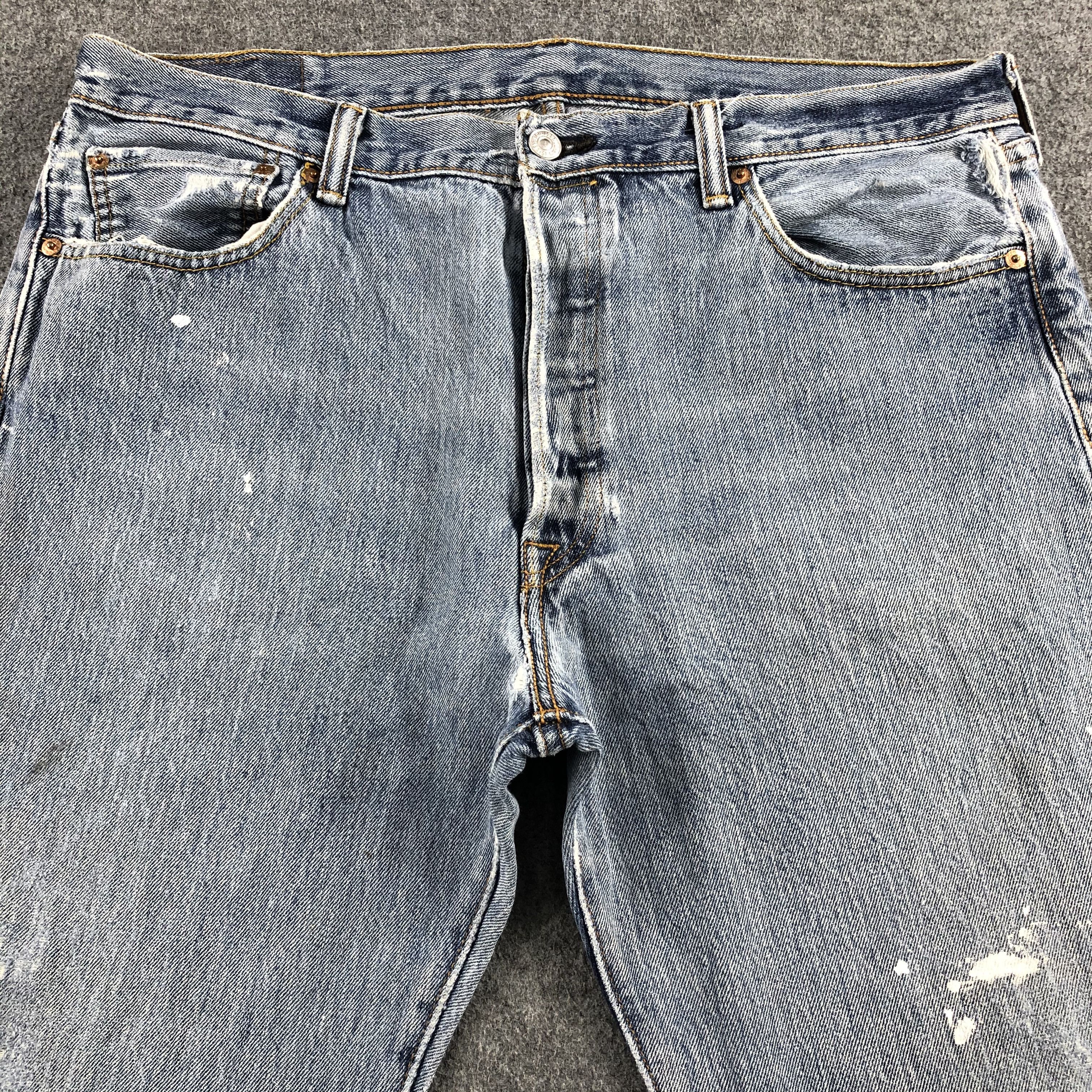 Levi's Vintage Blue Wash Levis 501 Jeans-J1988 Size US 37 - 3 Thumbnail