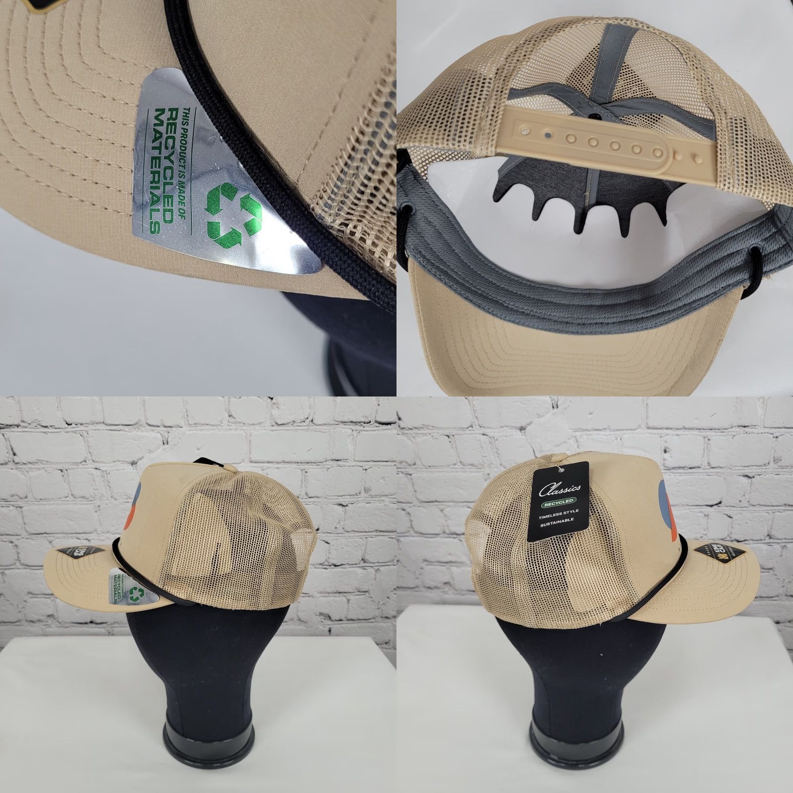 Vintage NWD Studio 3 King Cap Trucker Hat Men One Size Brown Adjustable Recycled Materials Classic 90s Style Mens Cap Size ONE SIZE - 8 Thumbnail