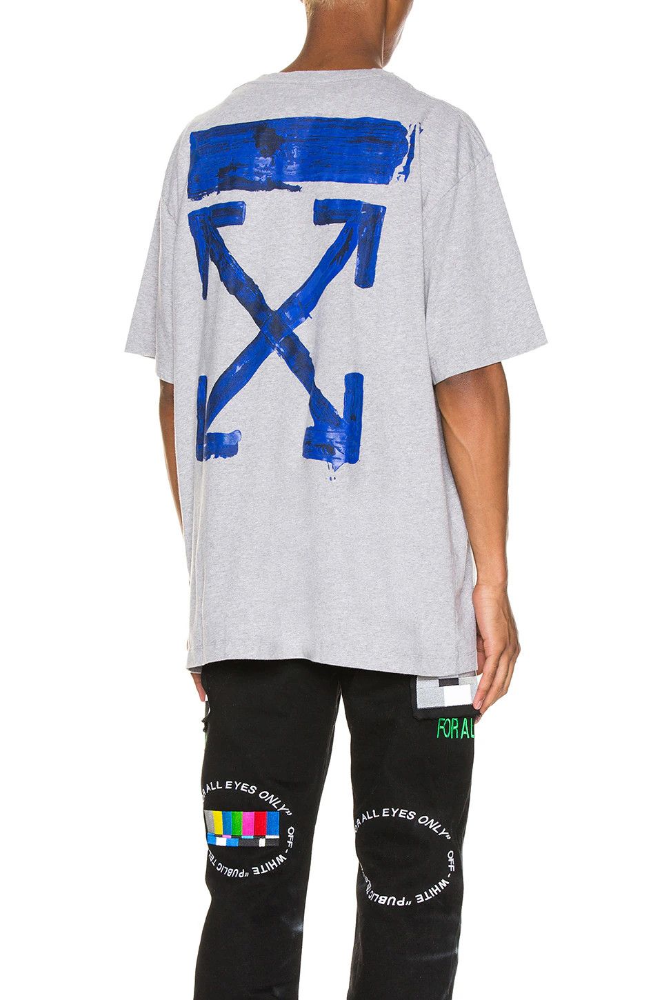 Off-White Grey Acrylic Arrows Logo Oversized T-shirt Size US L / EU 52-54 / 3 - 3 Thumbnail