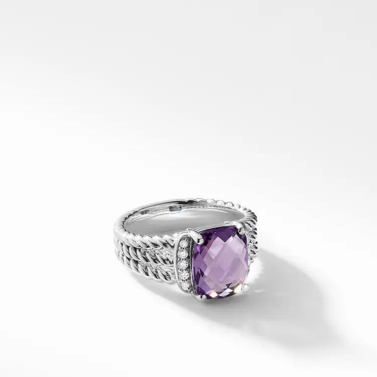 David Yurman o1w1db10526 R11028D Size:10/Petite Ring in Silver Size ONE SIZE - 1 Thumbnail