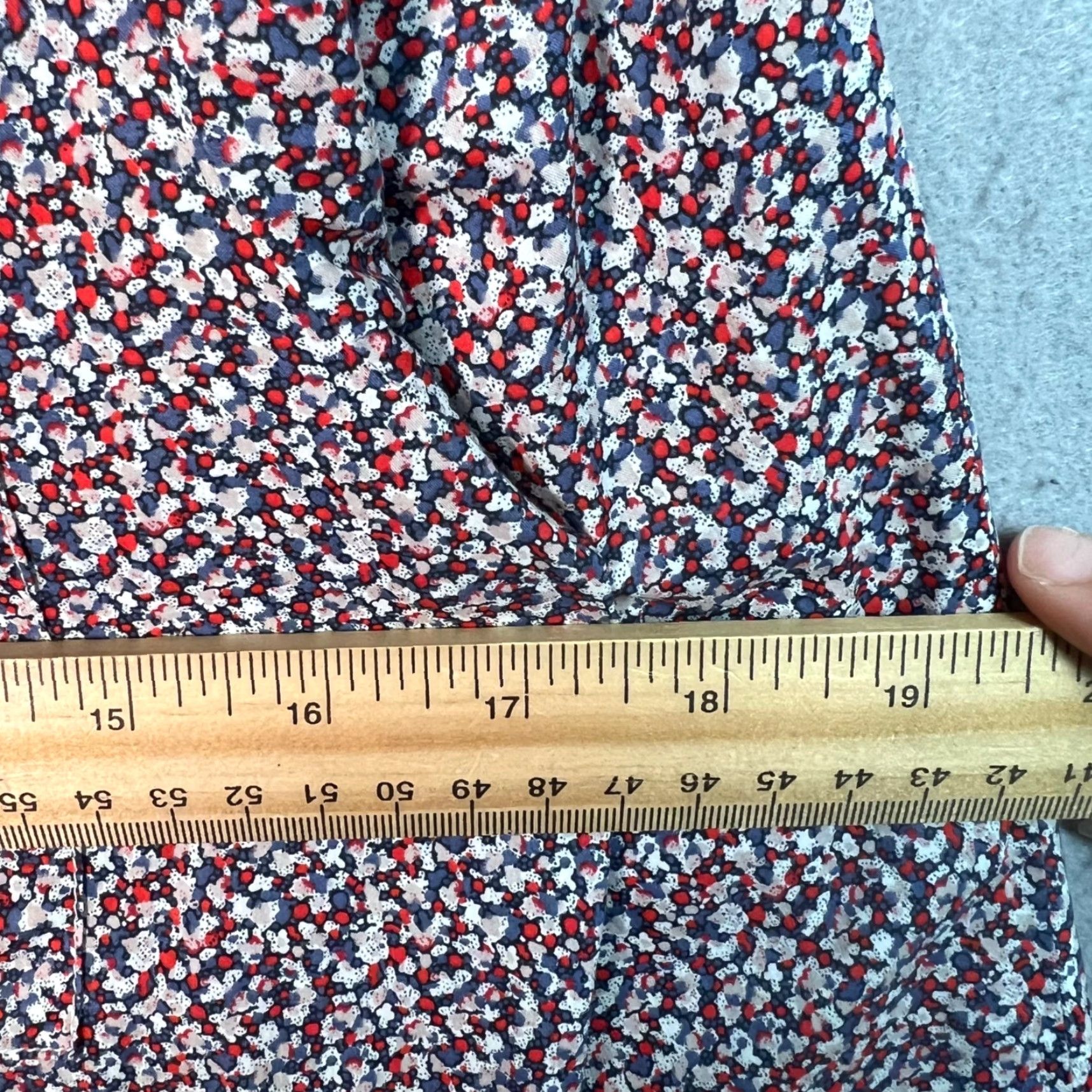 Vintage VINTAGE M.Patmos Womens Floral Button-Down Shirt XS Red White Blue Cotton Shirt Womens XS Size XS / US 0-2 / IT 36-38 - 5 Thumbnail