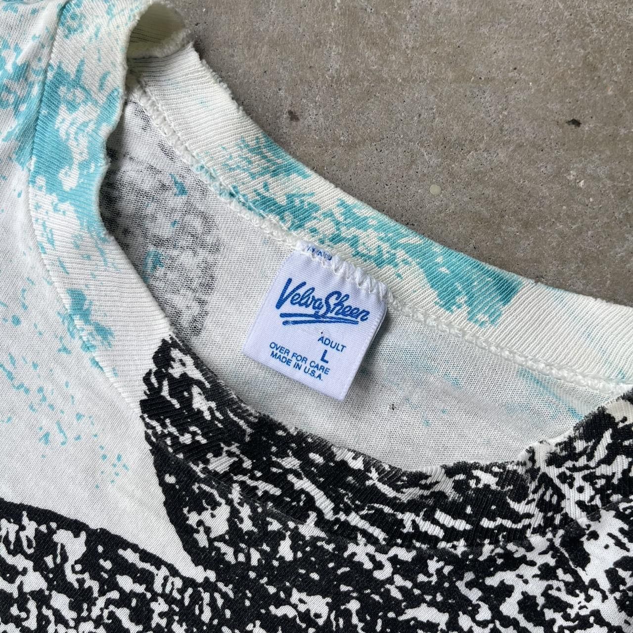 Velva Sheen ★ 80S VELVA SHEEN VINTAGE SINGLE STITCH MICKEY CROPPED AOP Size US XL / EU 56 / 4 - 2 Thumbnail